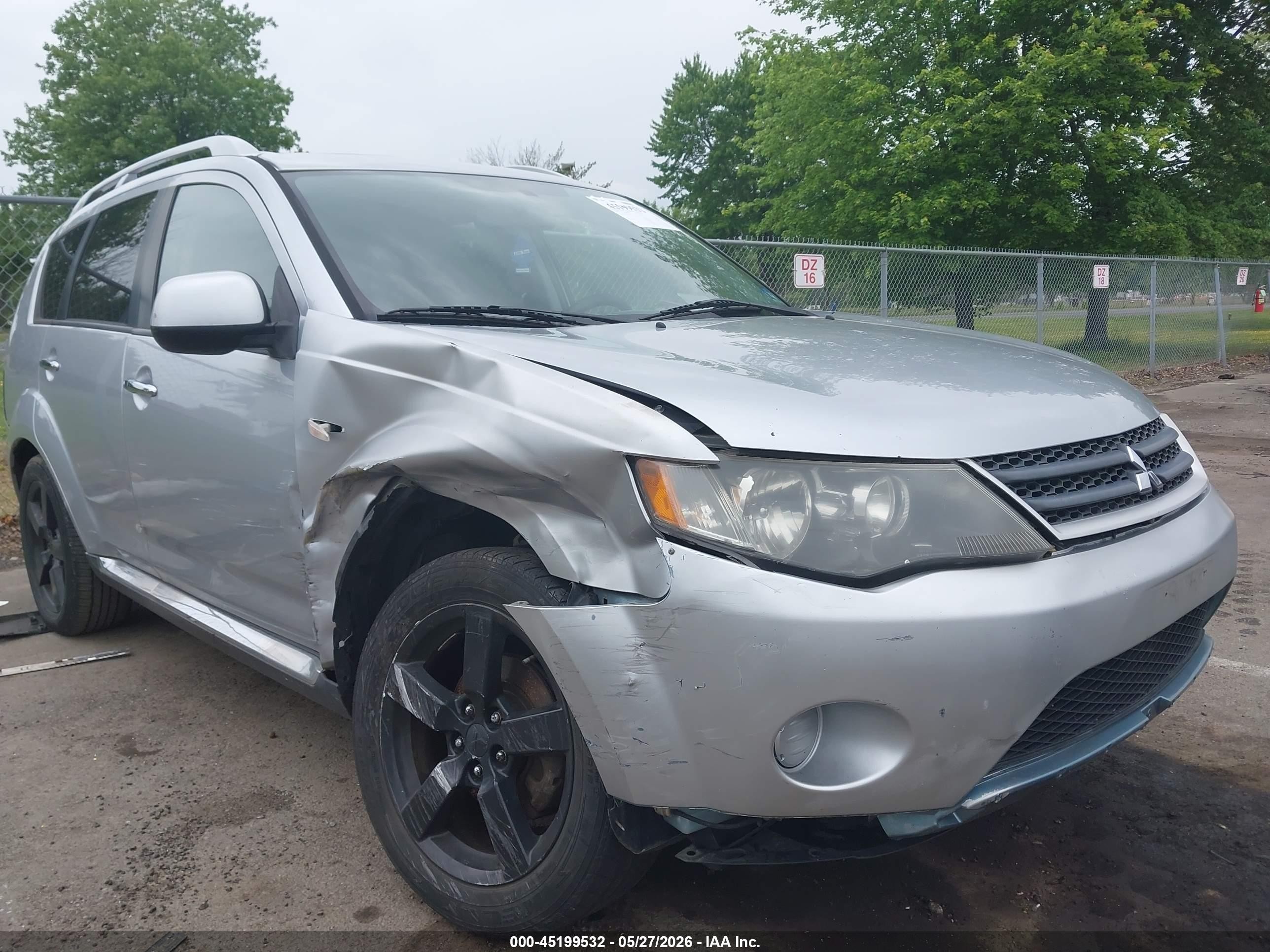 2009 Mitsubishi Outlander Se Silver vin: JA4MT31W79Z001937