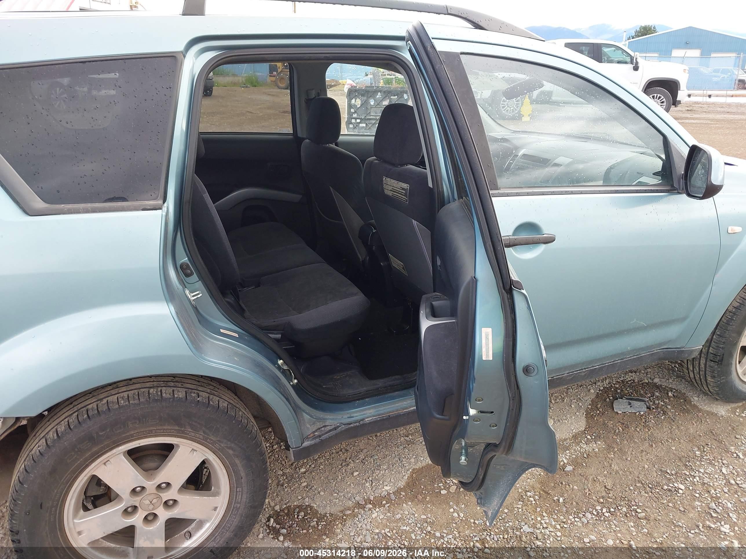2007 Mitsubishi Outlander Ls Синий vin: JA4MT31X07U006481