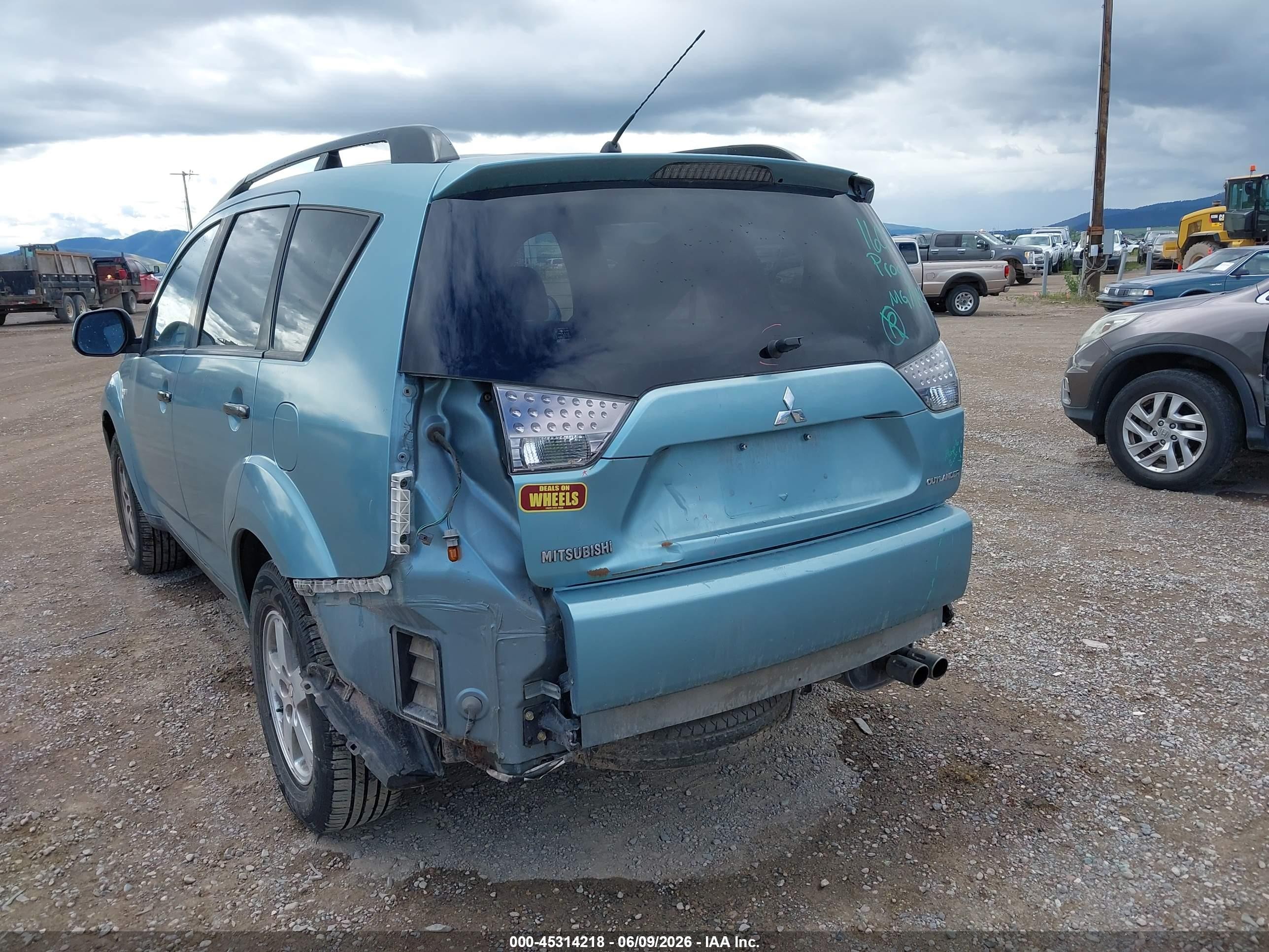 2007 Mitsubishi Outlander Ls Синий vin: JA4MT31X07U006481