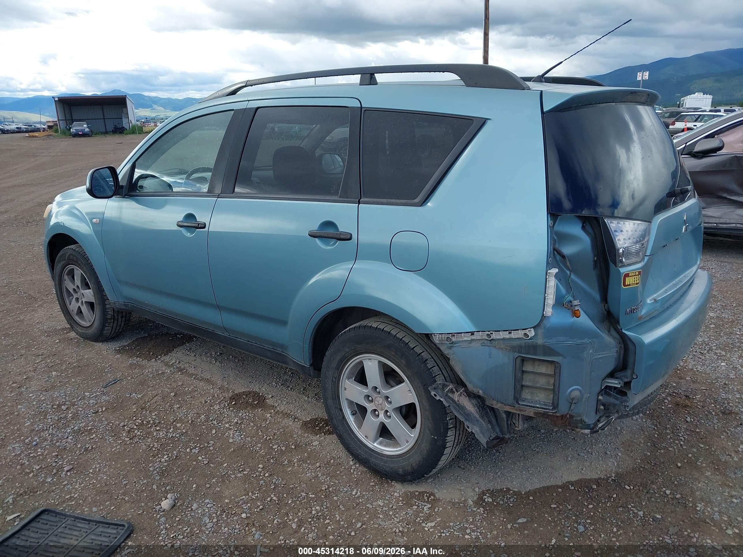 2007 Mitsubishi Outlander Ls Синий vin: JA4MT31X07U006481