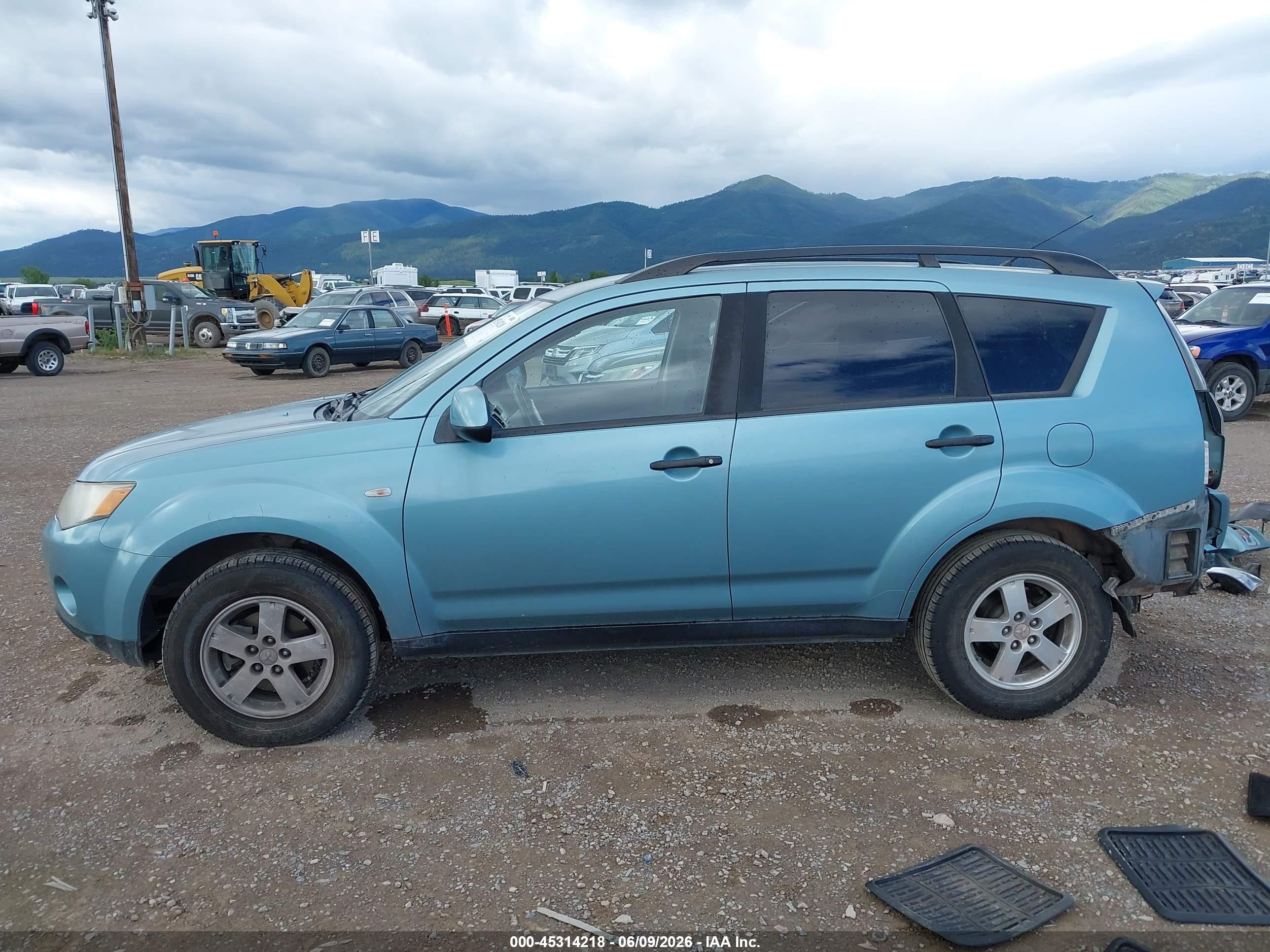 2007 Mitsubishi Outlander Ls Синий vin: JA4MT31X07U006481