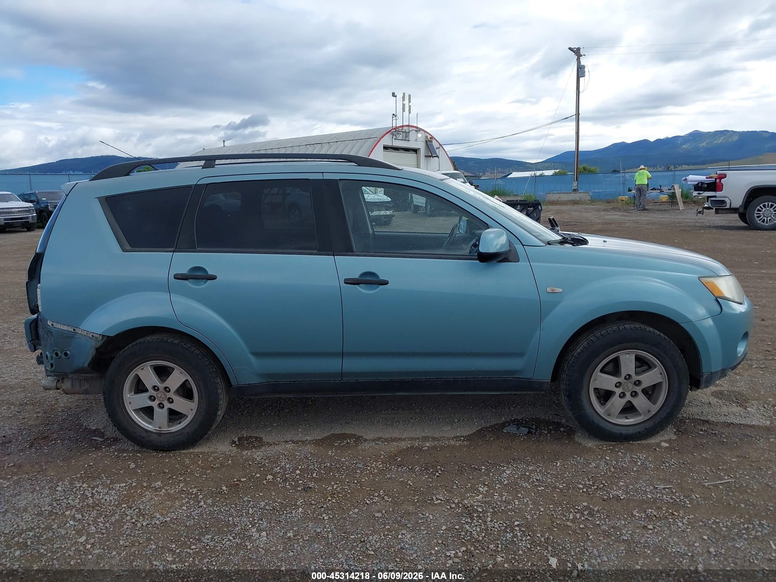 2007 Mitsubishi Outlander Ls Синий vin: JA4MT31X07U006481