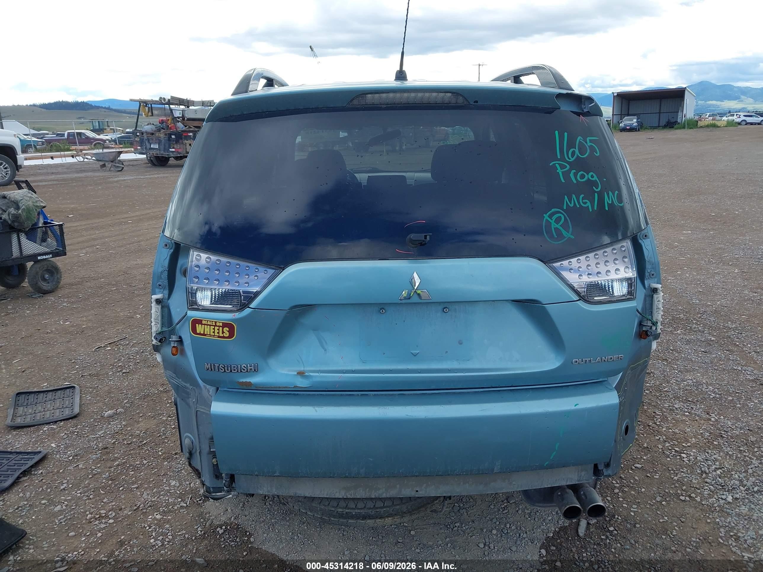 2007 Mitsubishi Outlander Ls Синий vin: JA4MT31X07U006481