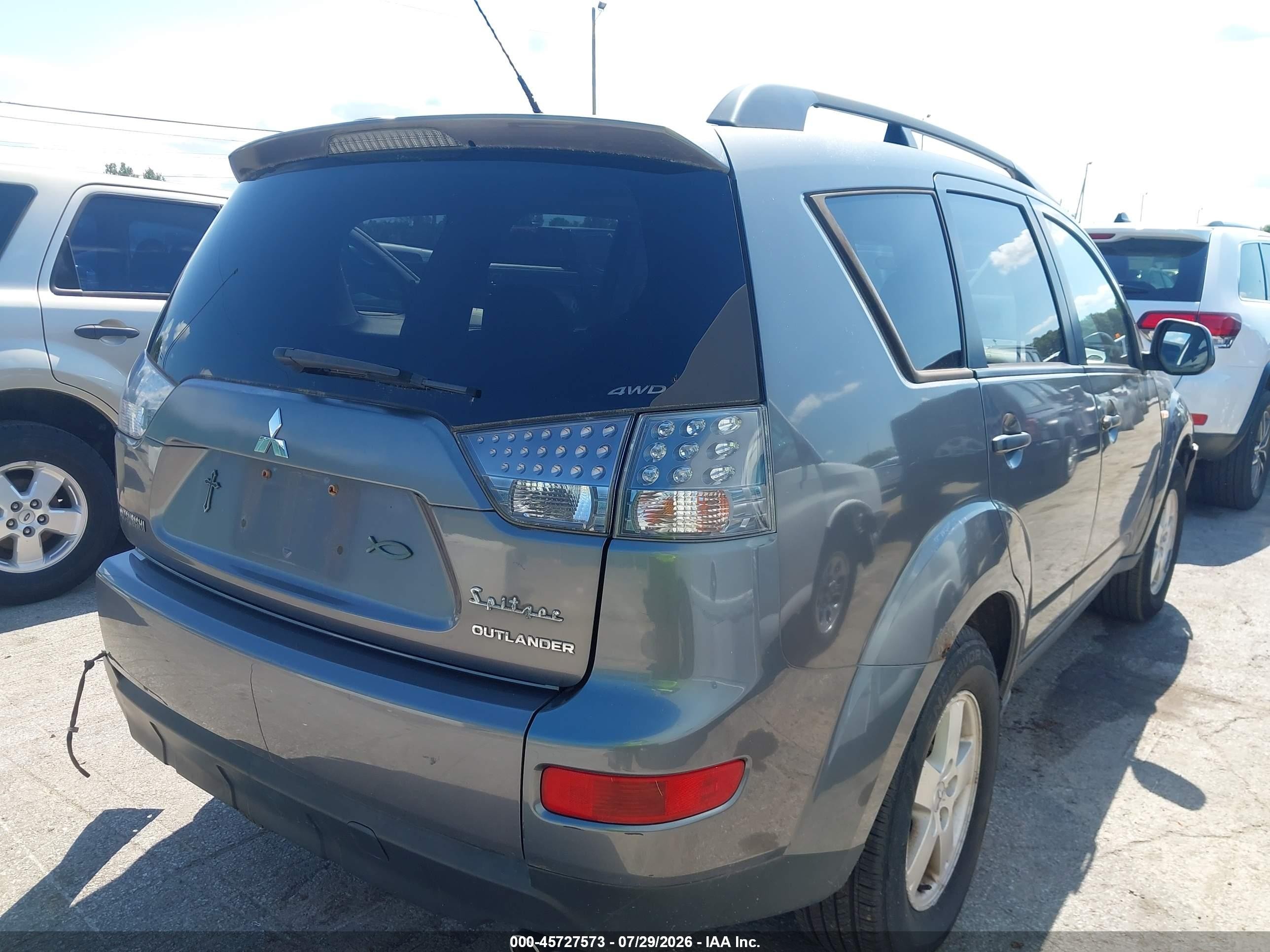 2007 Mitsubishi Outlander Ls Gray vin: JA4MT31X67U005772