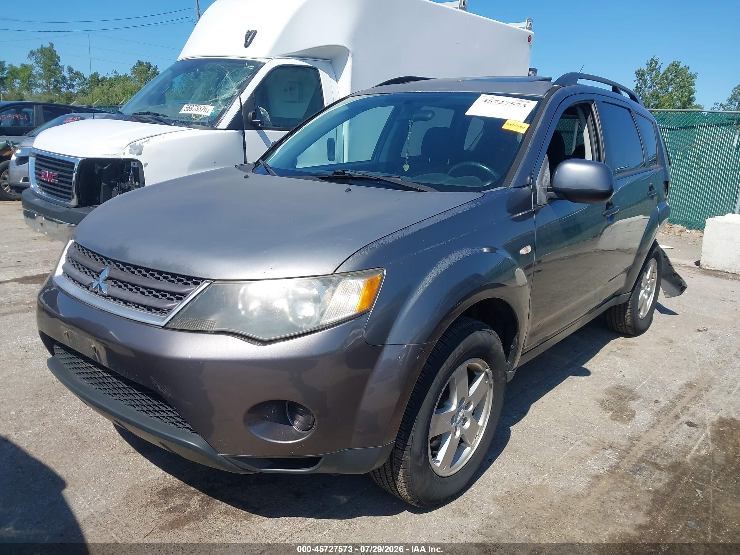 2007 Mitsubishi Outlander Ls Gray vin: JA4MT31X67U005772