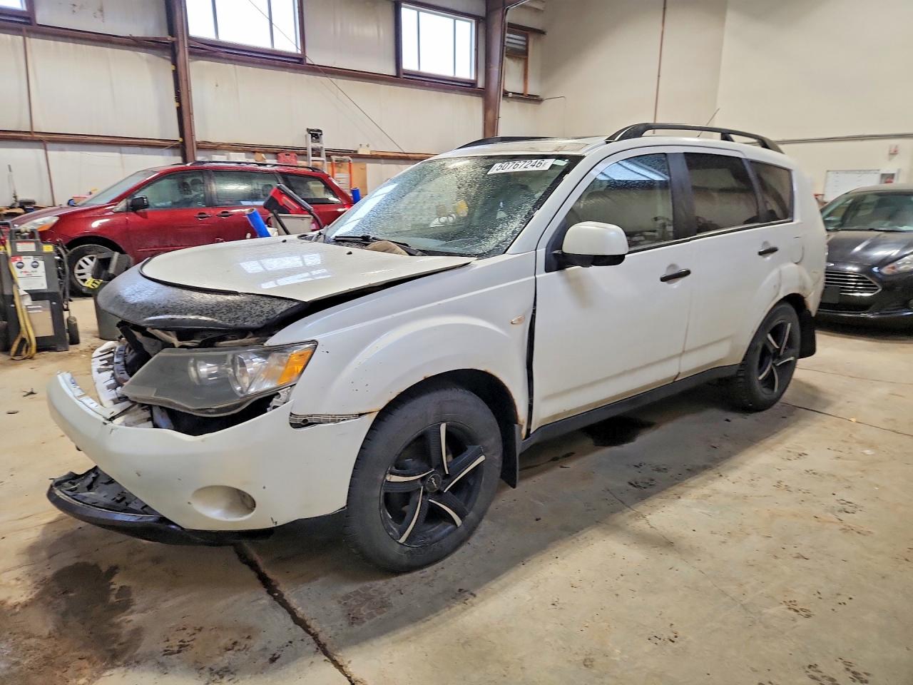 2007 Mitsubishi Outlander Ls White vin: JA4MT31X67Z602598