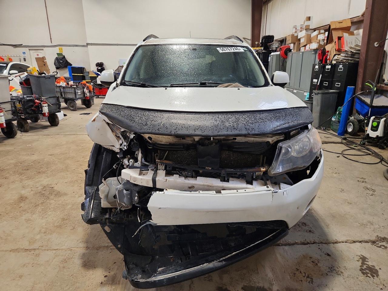 2007 Mitsubishi Outlander Ls White vin: JA4MT31X67Z602598