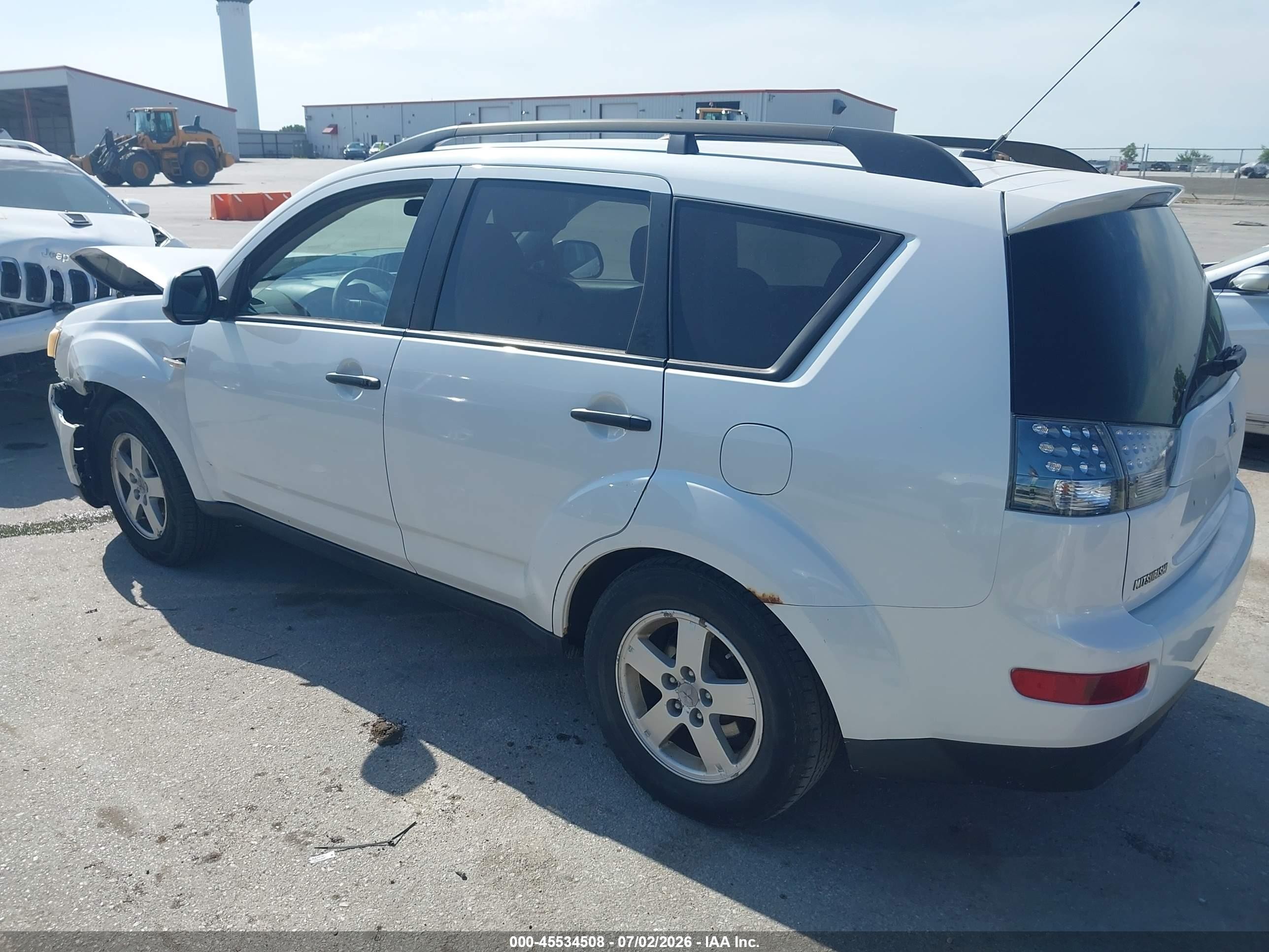 2007 Mitsubishi Outlander Ls White vin: JA4MT31X77Z015701