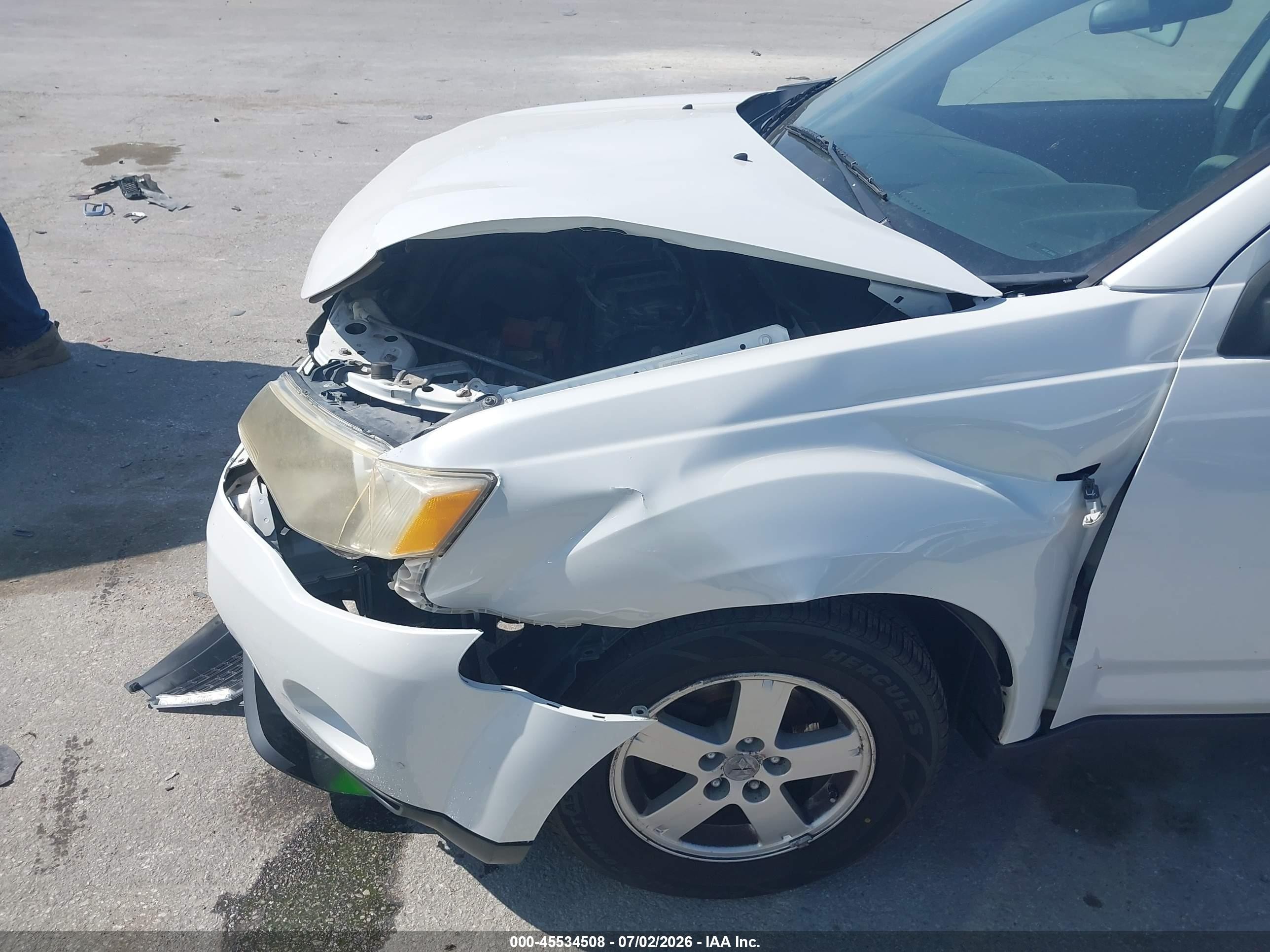 2007 Mitsubishi Outlander Ls White vin: JA4MT31X77Z015701