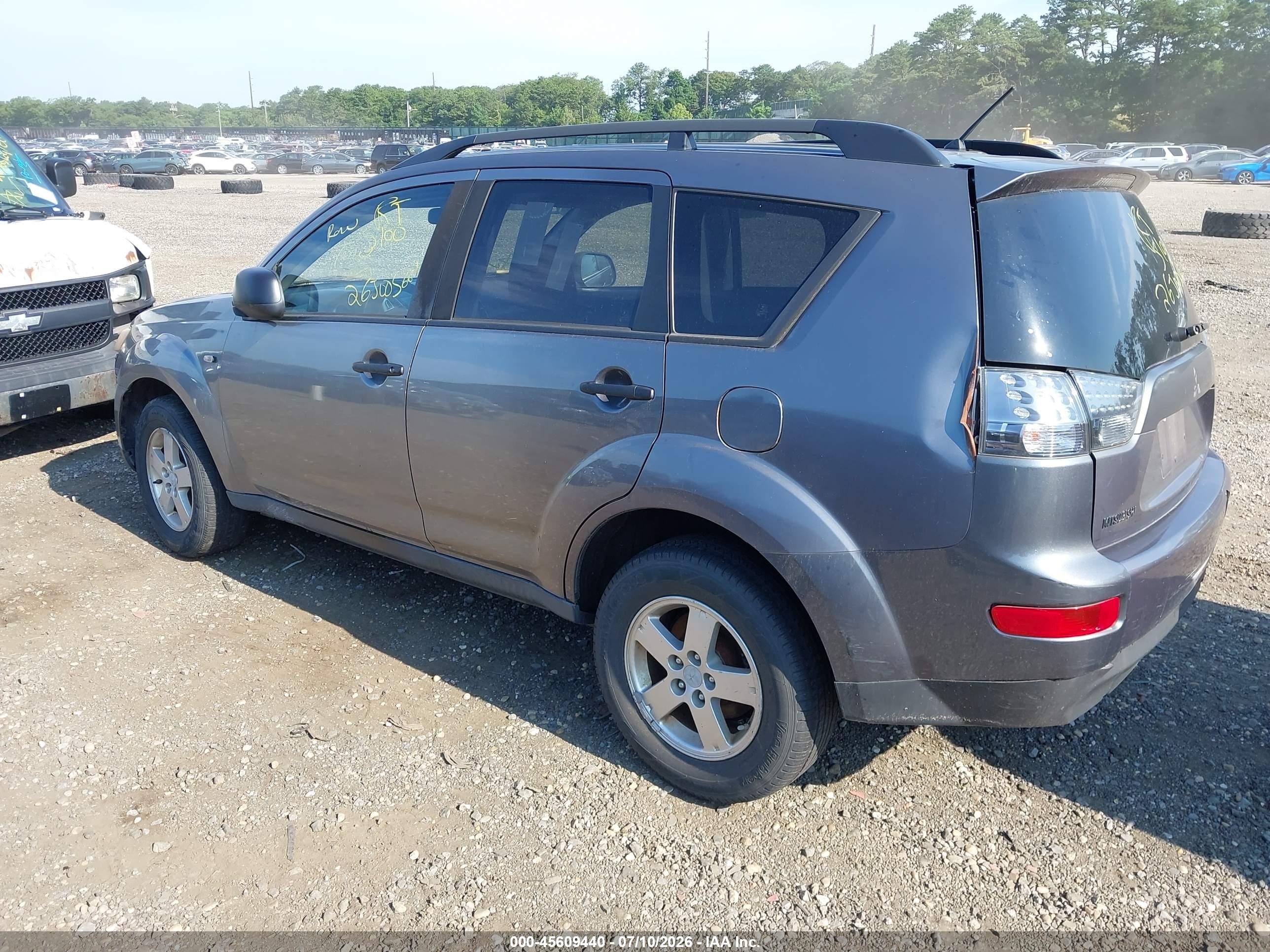 2007 Mitsubishi Outlander Ls Gray vin: JA4MT31X87Z000737