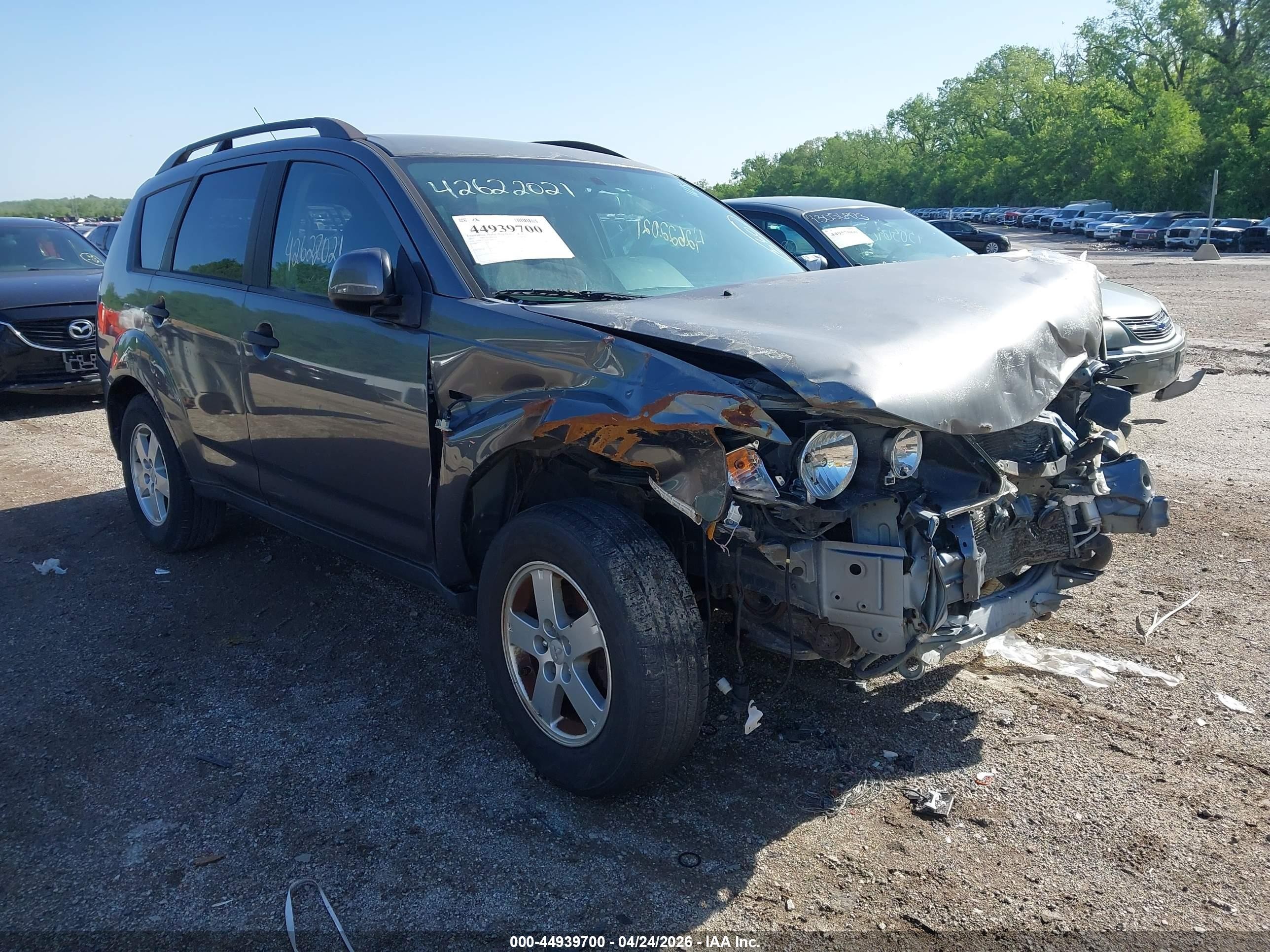 2007 Mitsubishi Outlander Ls Gray vin: JA4MT31X97U004650