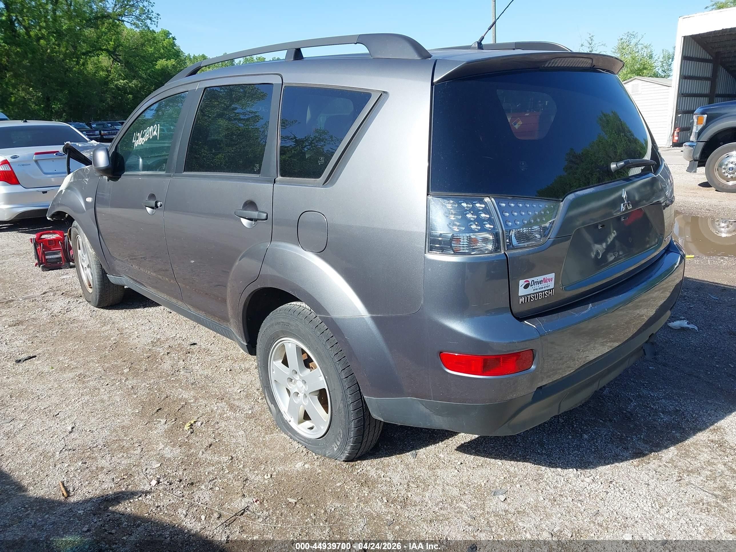 2007 Mitsubishi Outlander Ls Gray vin: JA4MT31X97U004650