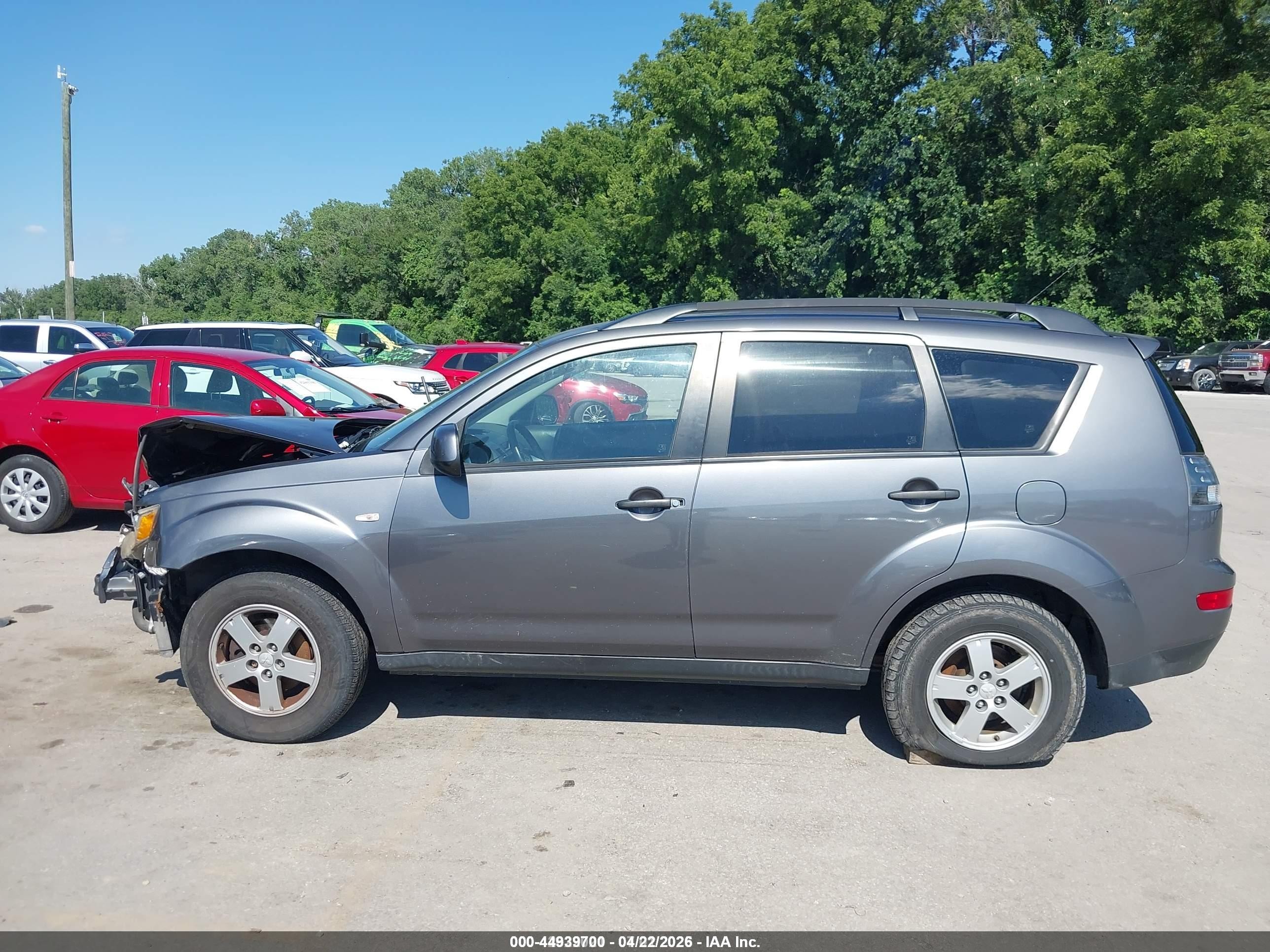 2007 Mitsubishi Outlander Ls Gray vin: JA4MT31X97U004650