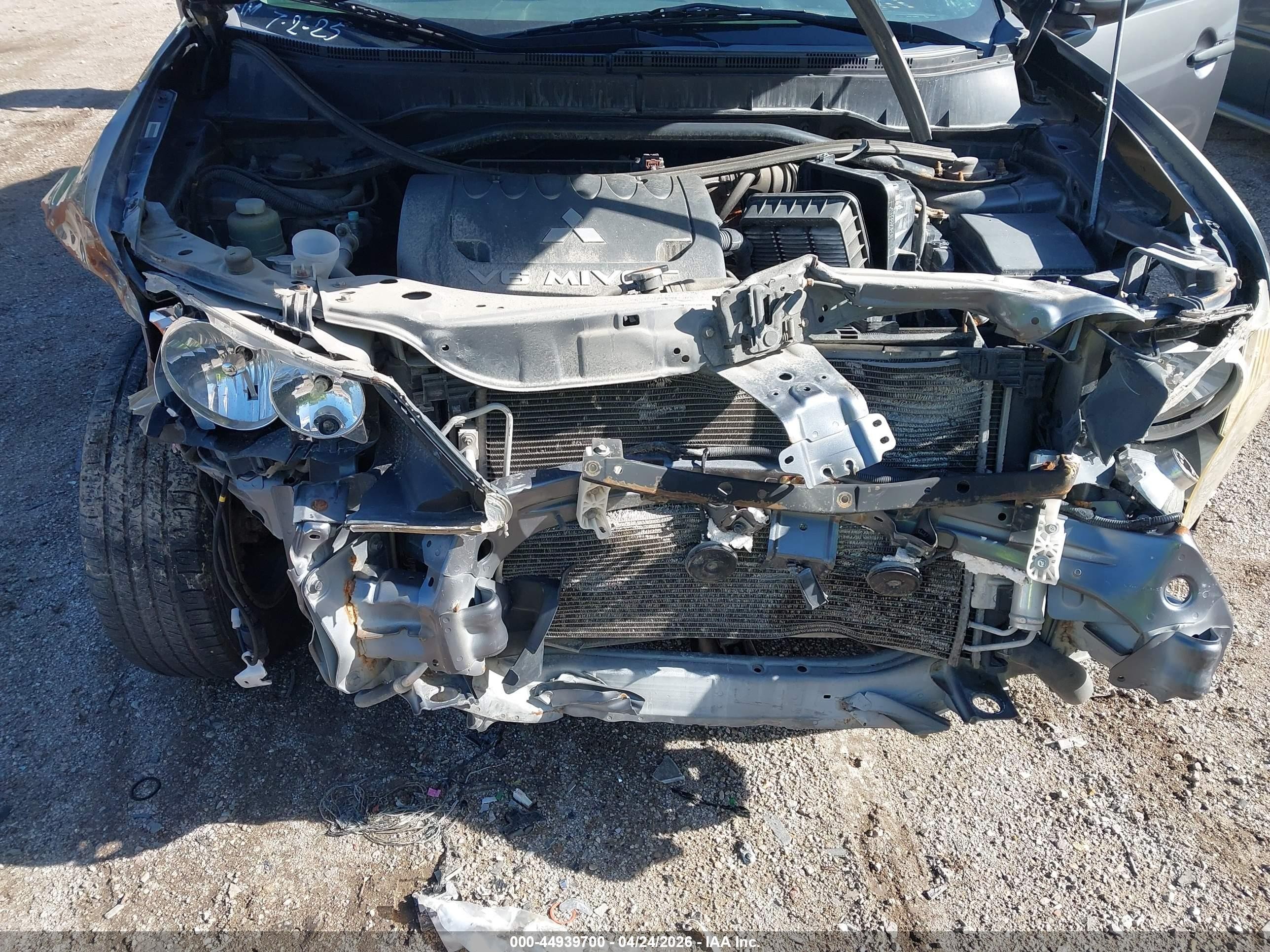 2007 Mitsubishi Outlander Ls Gray vin: JA4MT31X97U004650