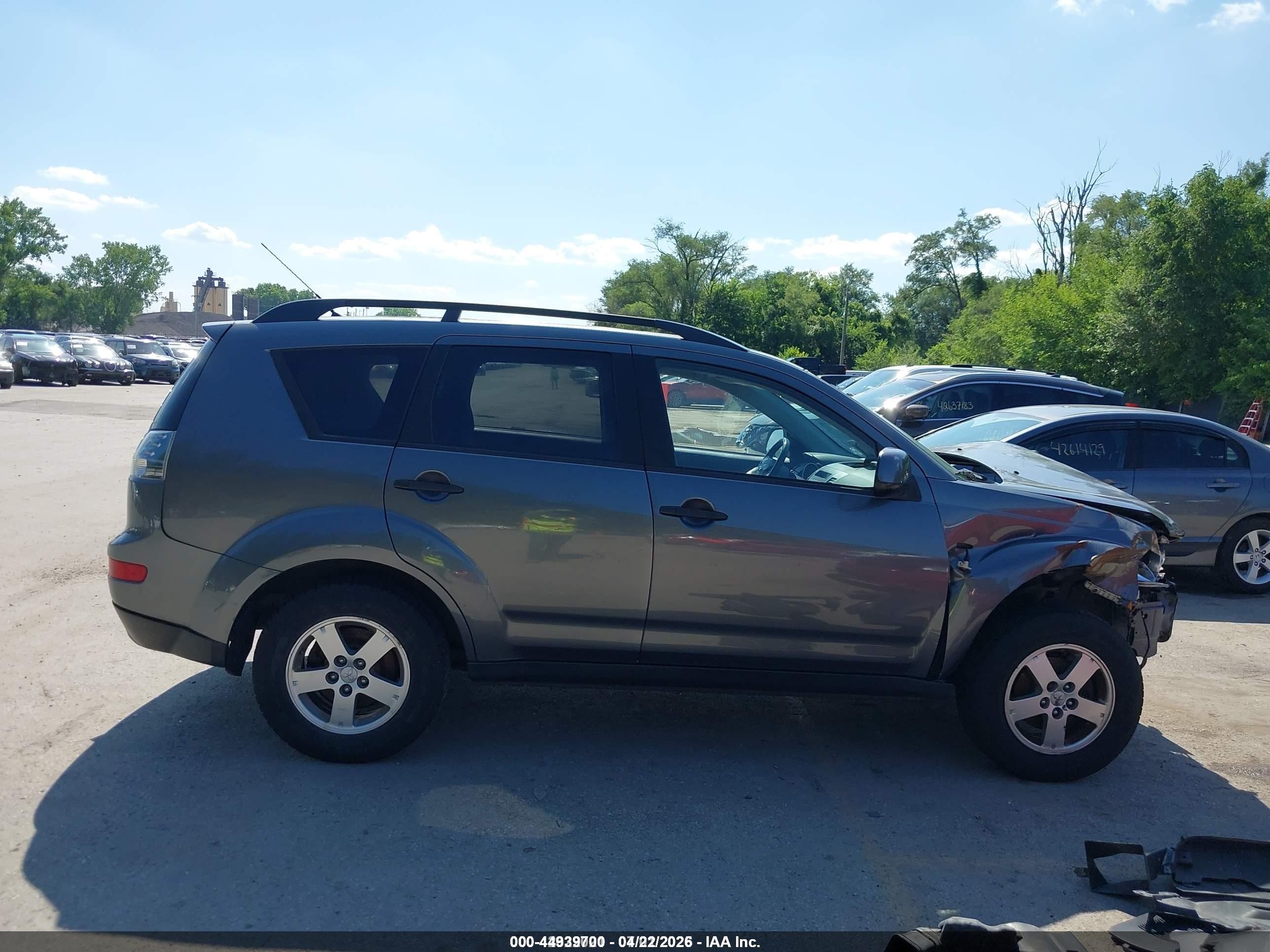 2007 Mitsubishi Outlander Ls Gray vin: JA4MT31X97U004650