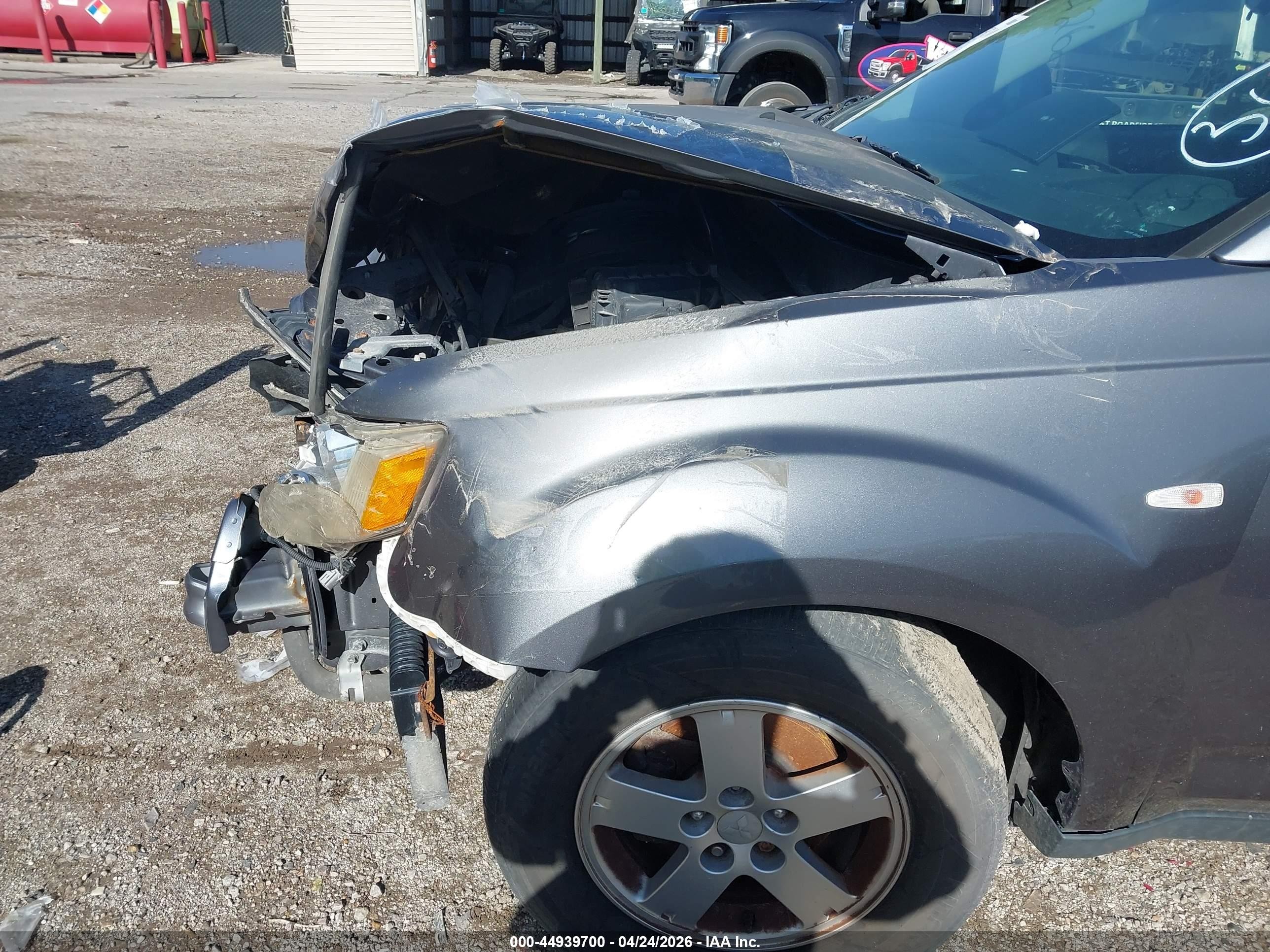 2007 Mitsubishi Outlander Ls Gray vin: JA4MT31X97U004650