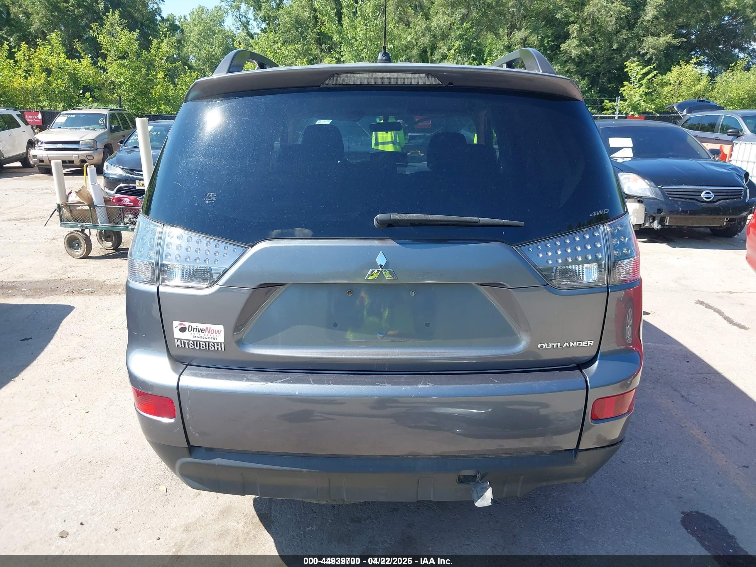 2007 Mitsubishi Outlander Ls Gray vin: JA4MT31X97U004650