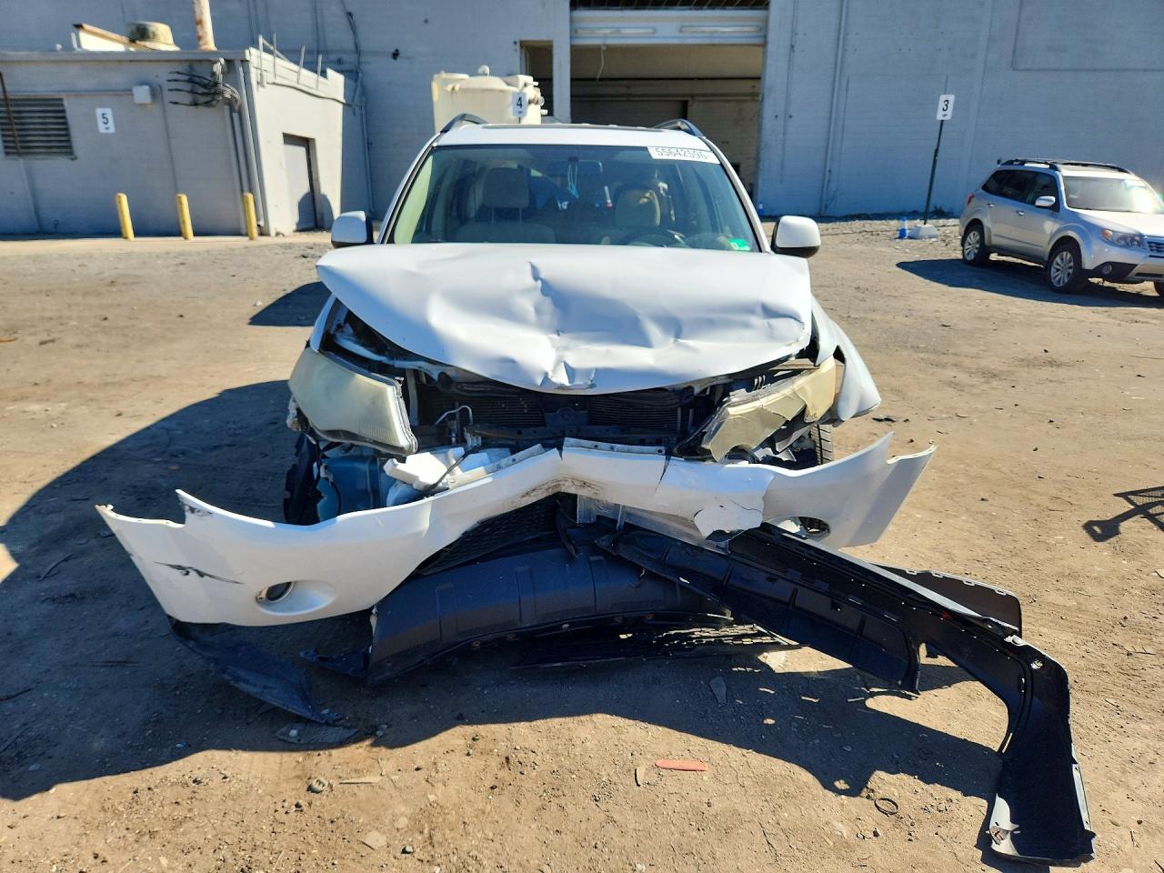 2007 Mitsubishi Outlander Ls White vin: JA4MT31X97Z008457