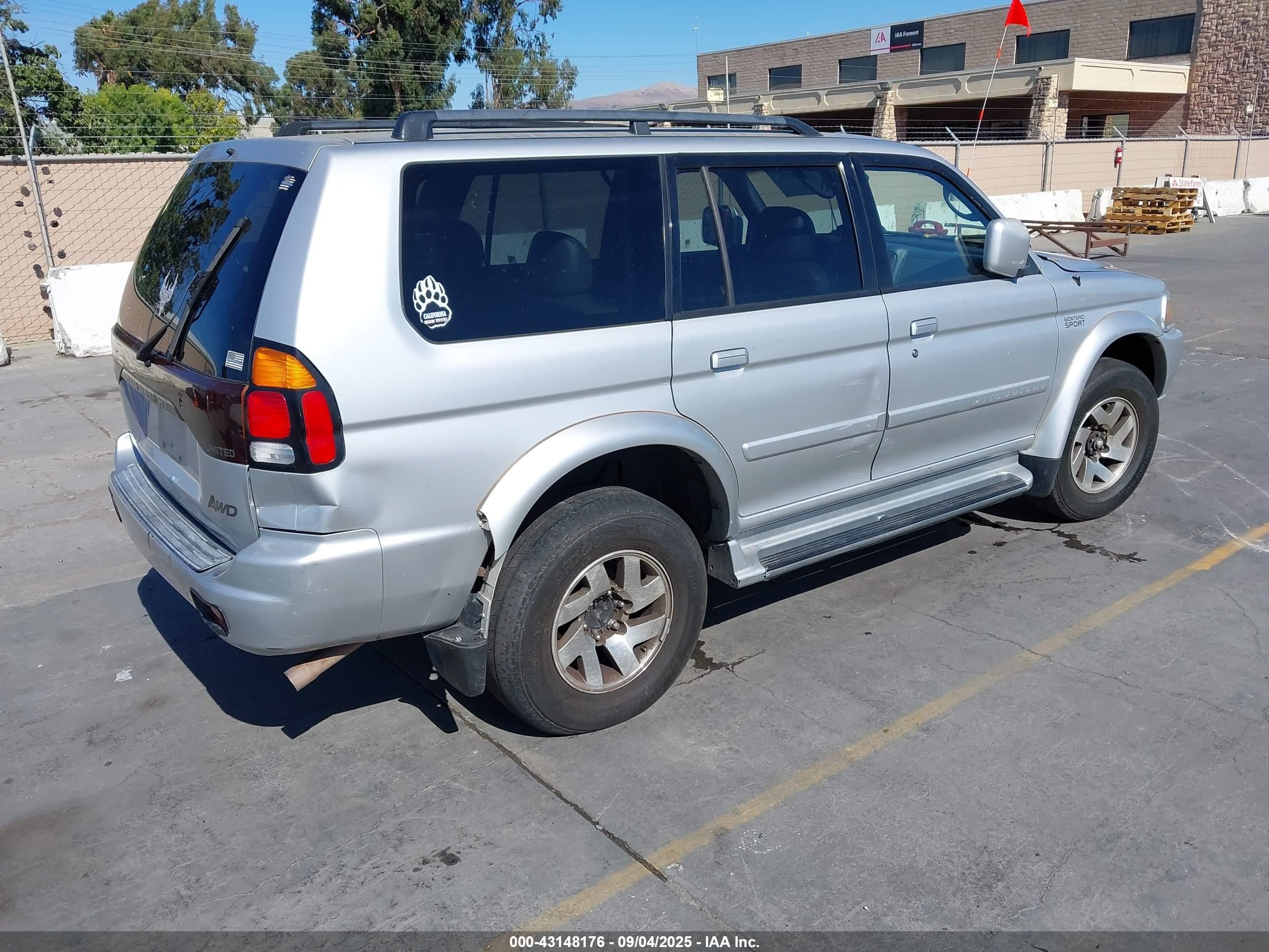 2002 Mitsubishi Montero Sport Ltd Silver vin: JA4MT41R32J033501