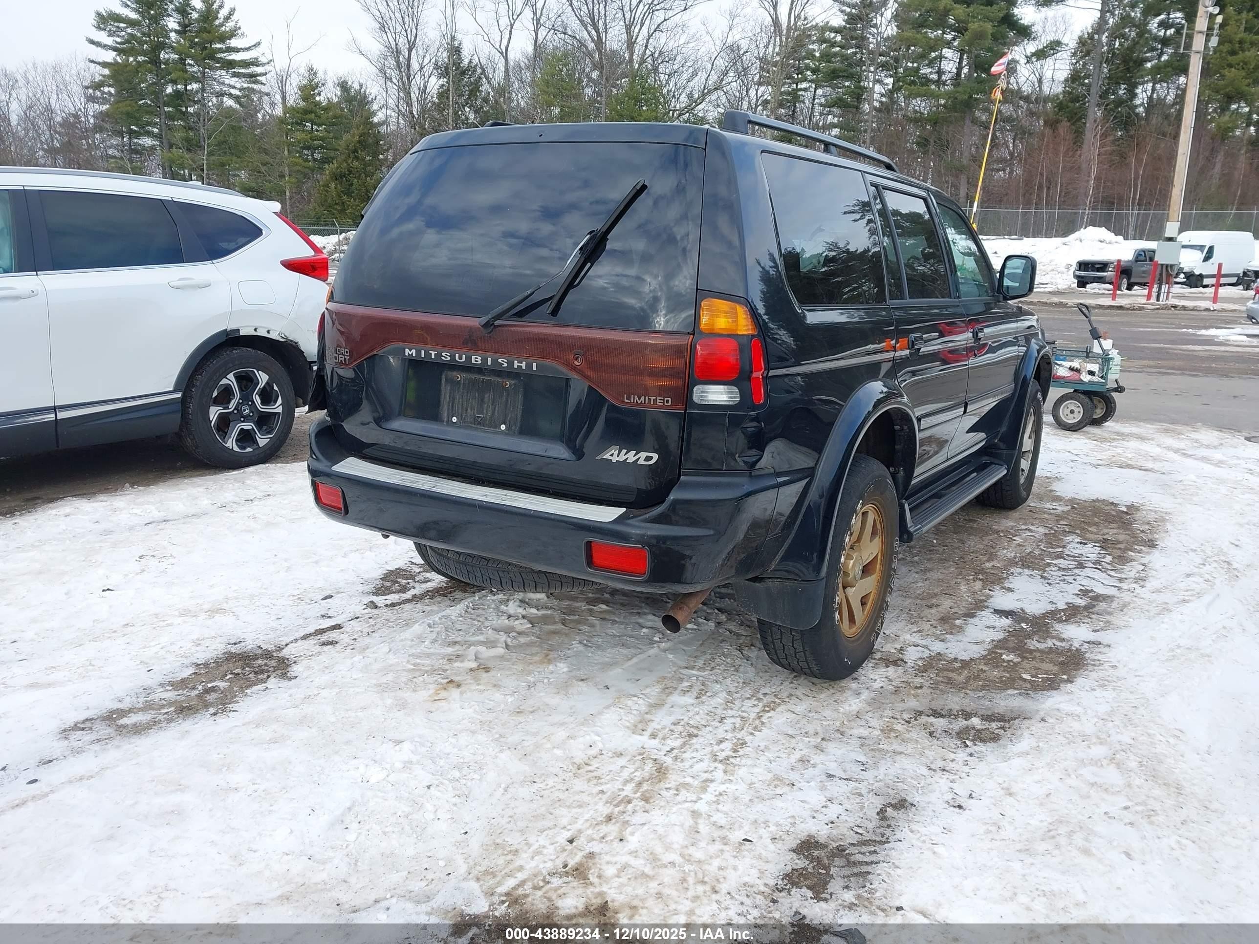 2002 Mitsubishi Montero Sport Ltd Black vin: JA4MT41R52J050476