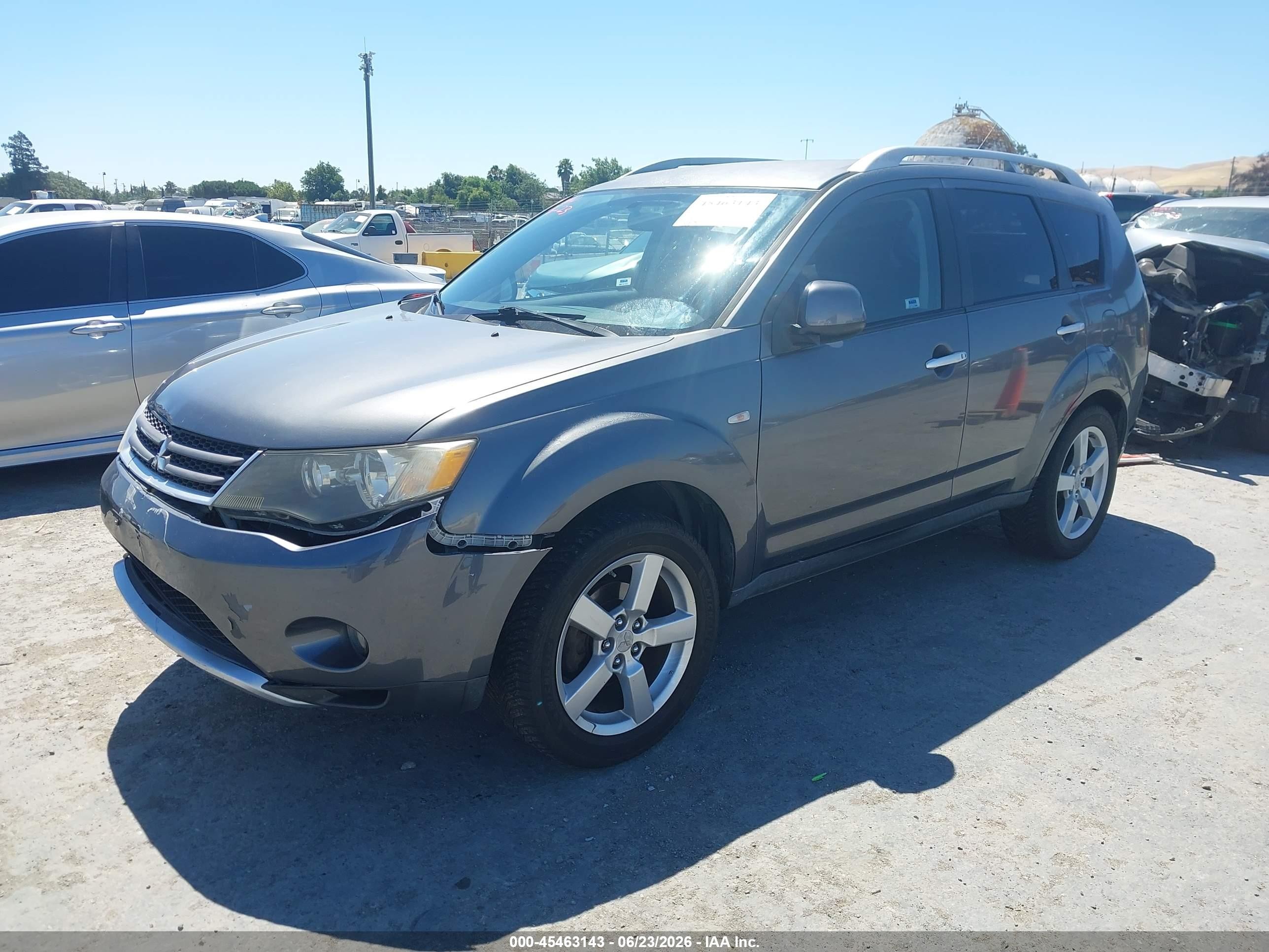 2007 Mitsubishi Outlander Xls Gray vin: JA4MT41X07U013579
