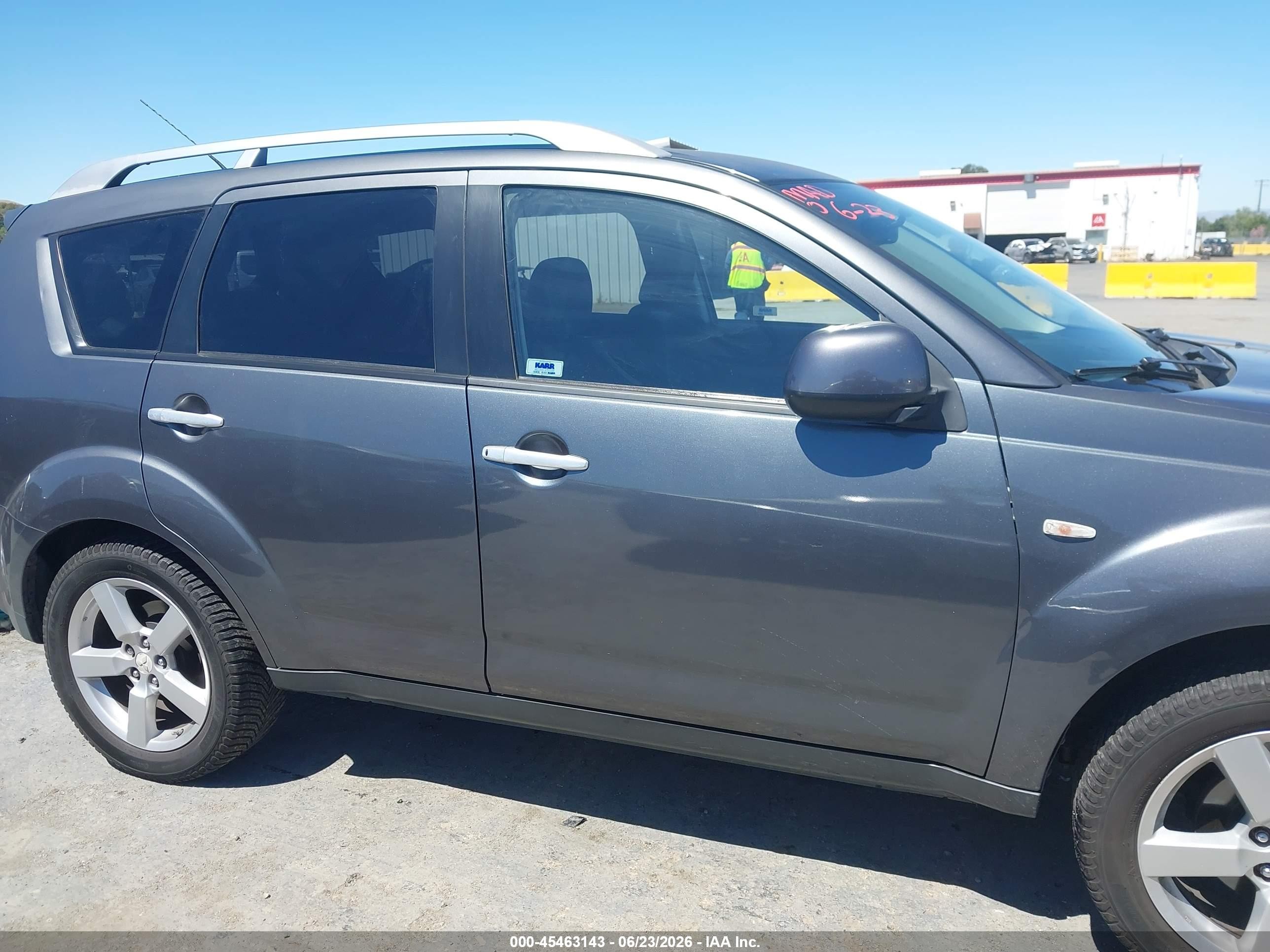2007 Mitsubishi Outlander Xls Gray vin: JA4MT41X07U013579