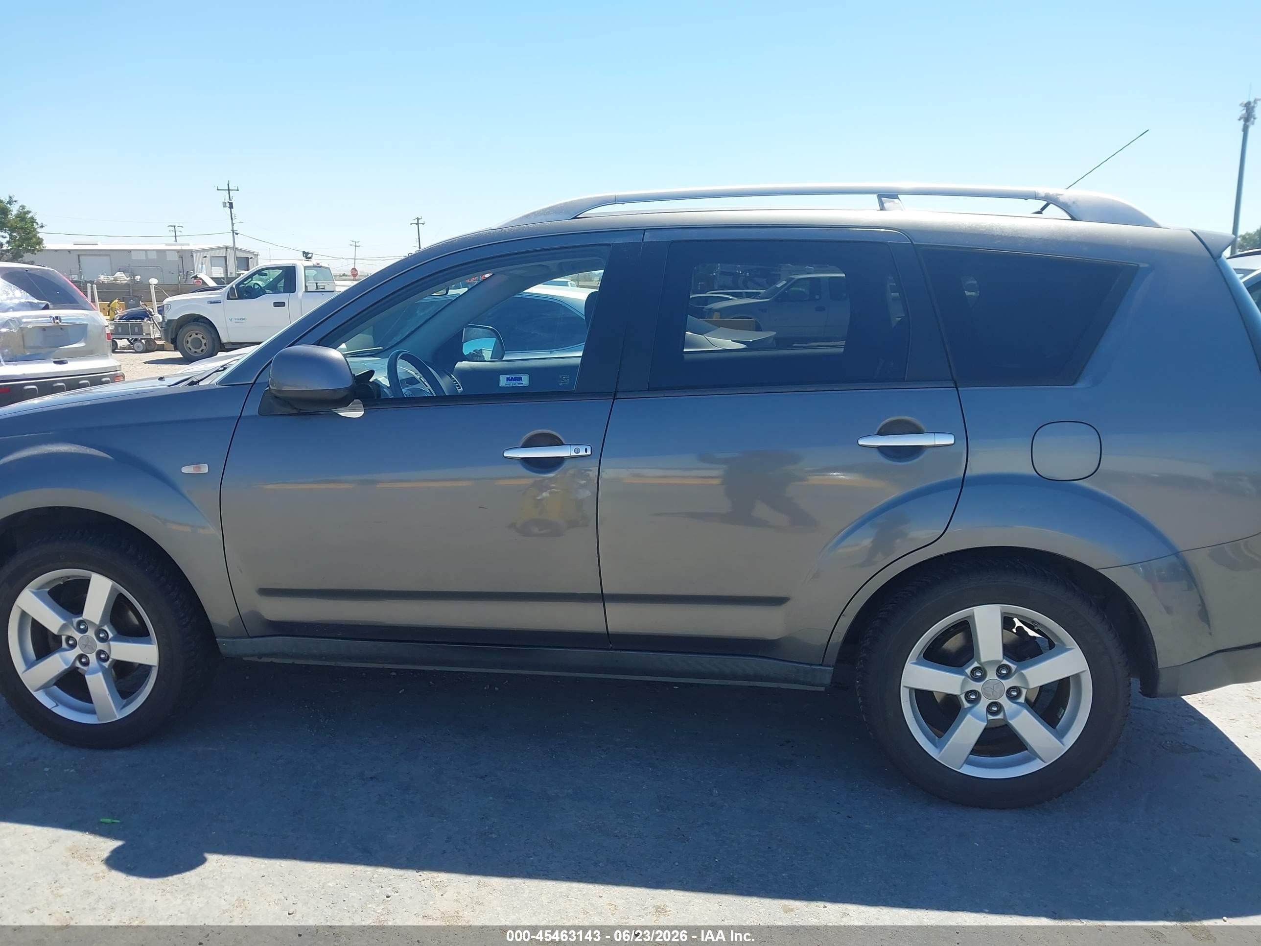 2007 Mitsubishi Outlander Xls Gray vin: JA4MT41X07U013579
