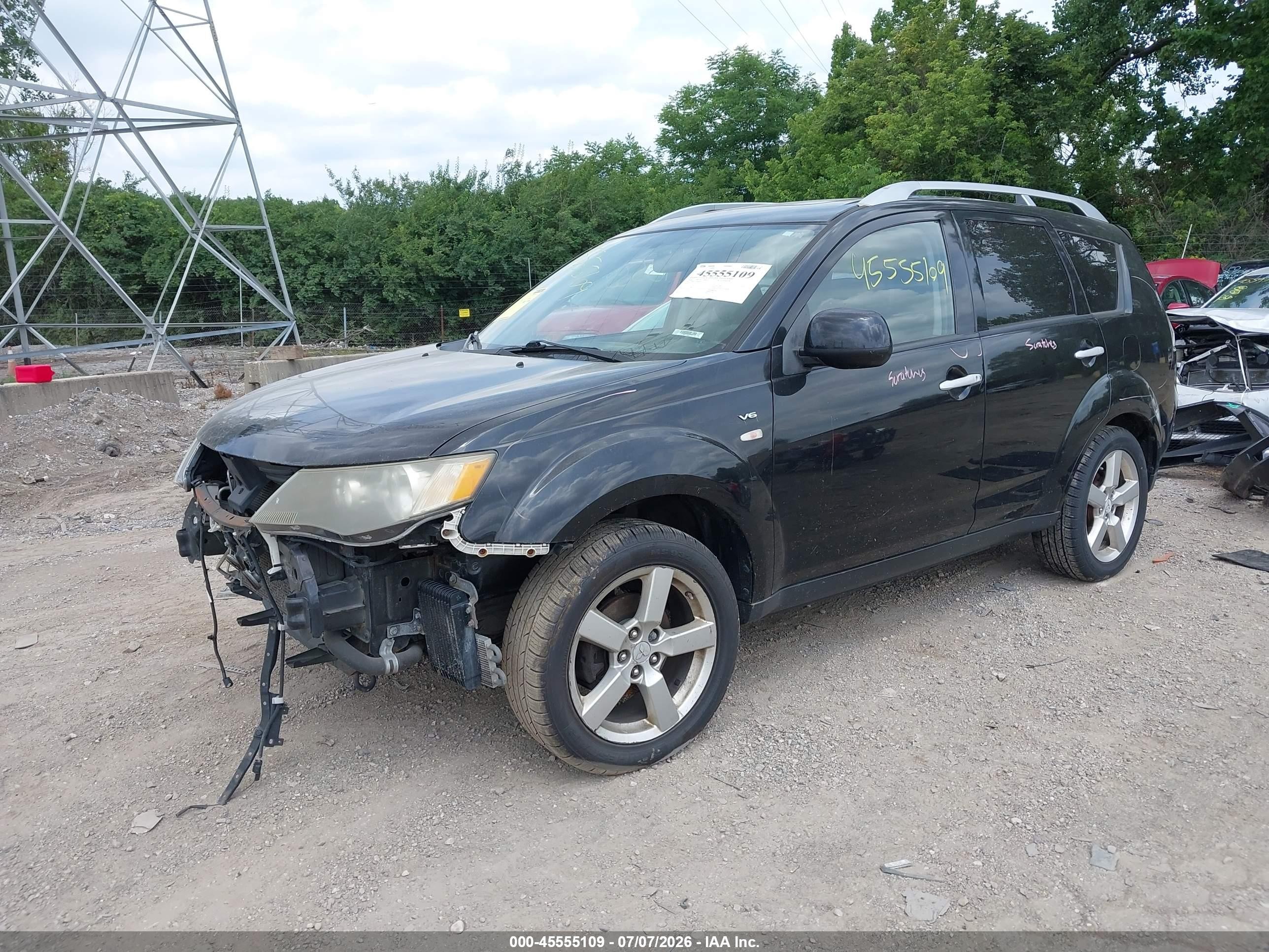 2008 Mitsubishi Outlander Xls Черный vin: JA4MT41X08Z011531