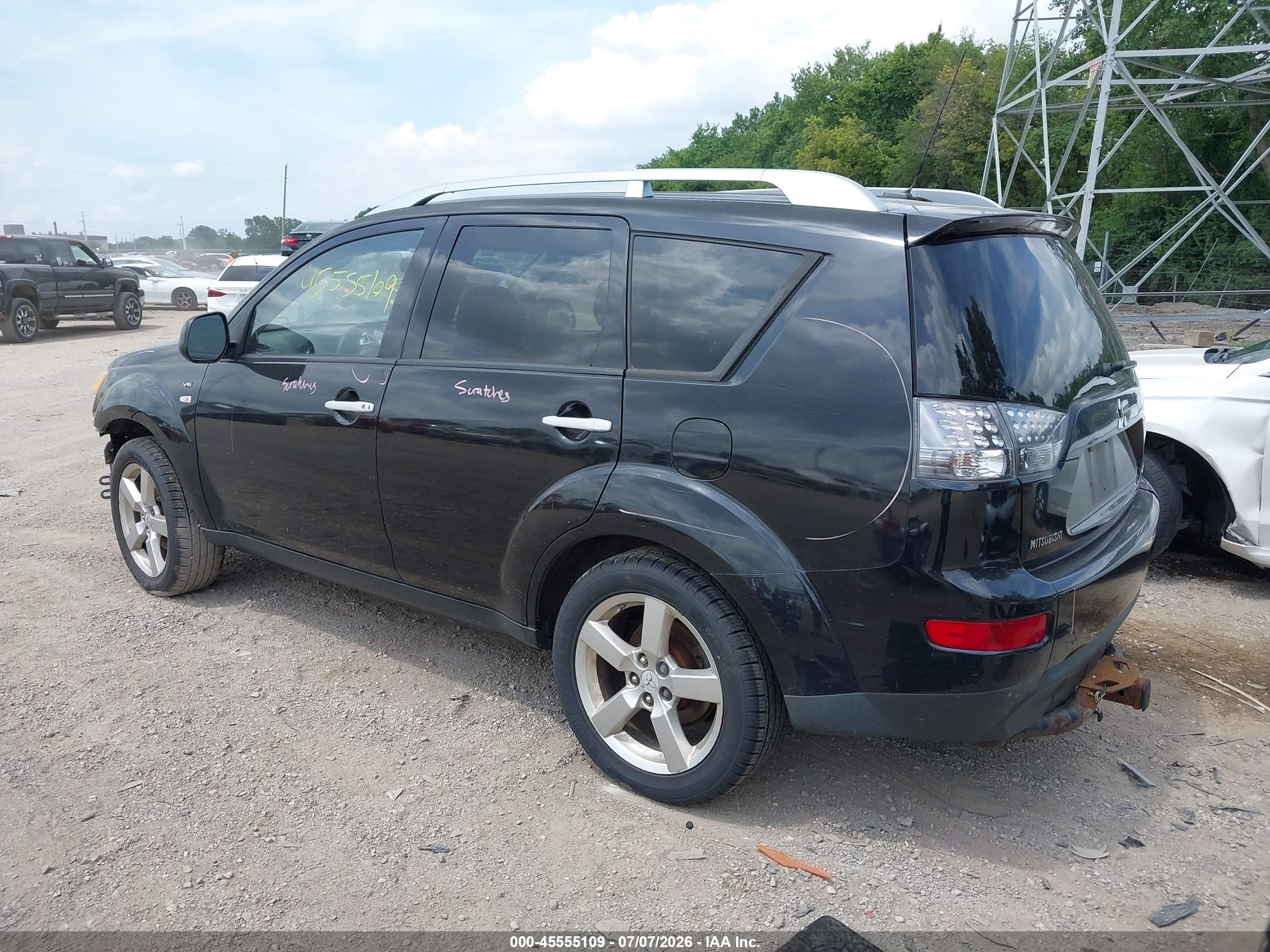 2008 Mitsubishi Outlander Xls Черный vin: JA4MT41X08Z011531