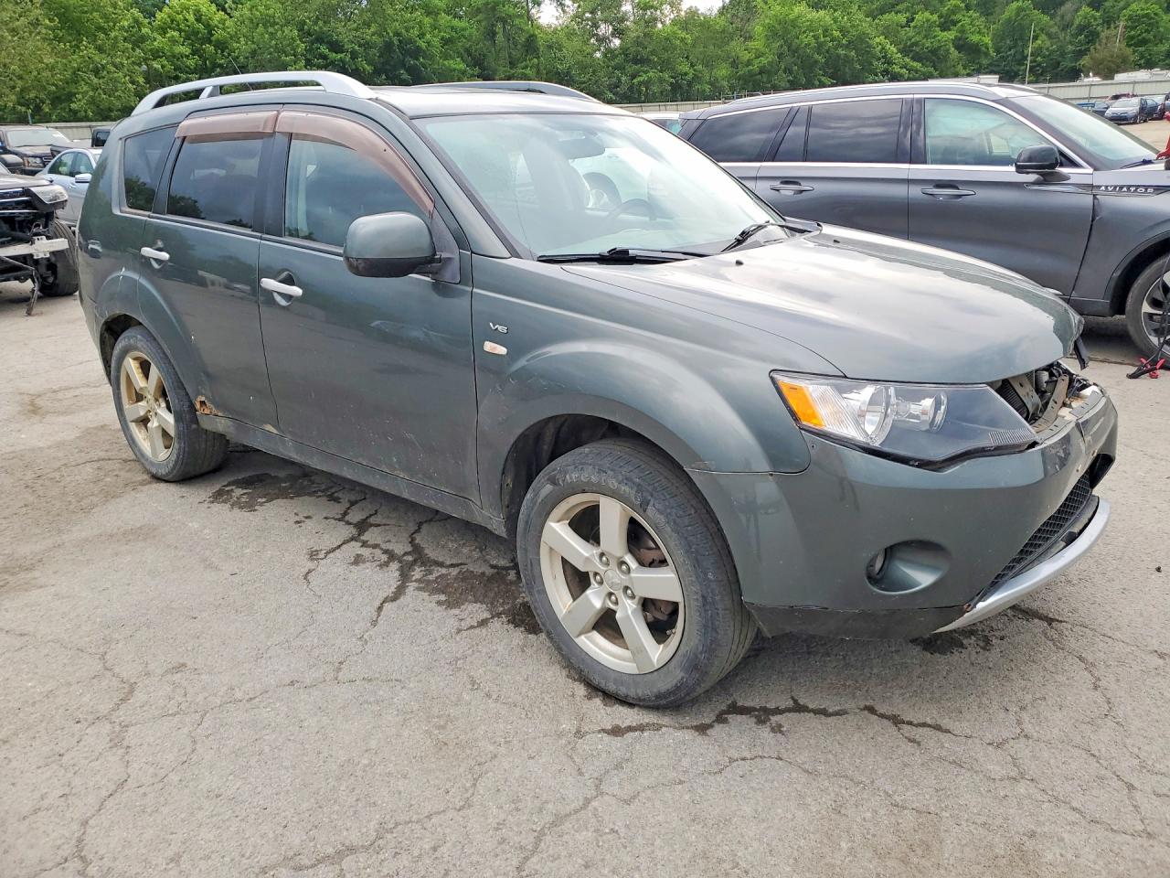 2008 Mitsubishi Outlander Xls Gray vin: JA4MT41X38Z009174