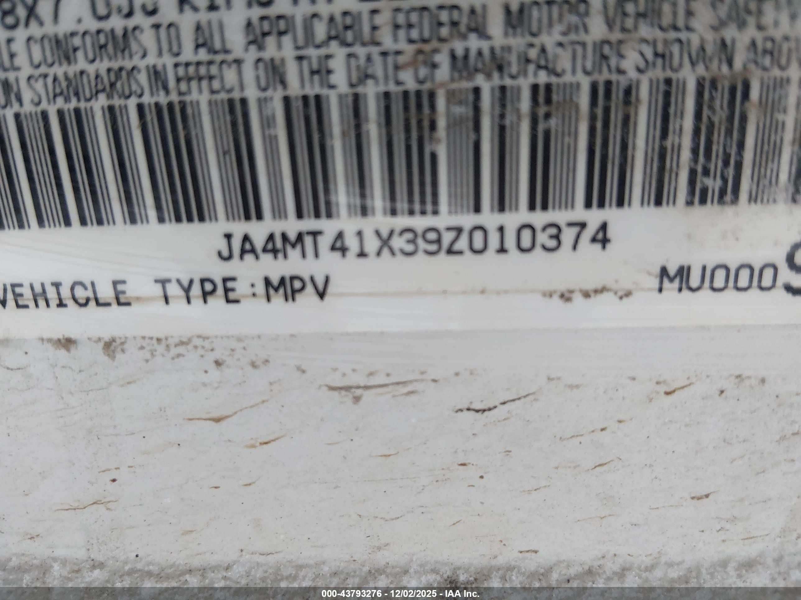 2009 Mitsubishi Outlander Xls White vin: JA4MT41X39Z010374