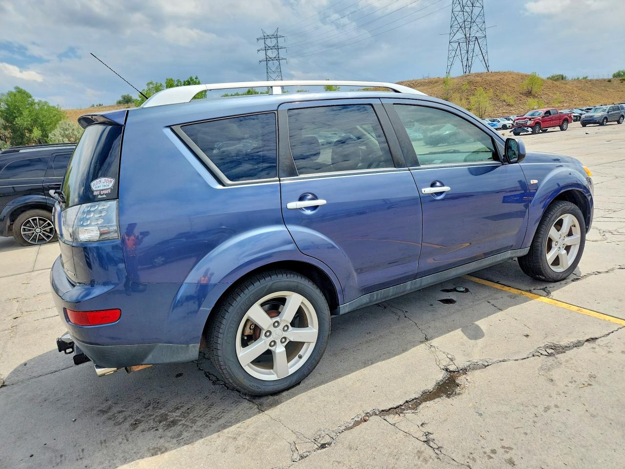 2007 Mitsubishi Outlander Xls Blue vin: JA4MT41X57U011620