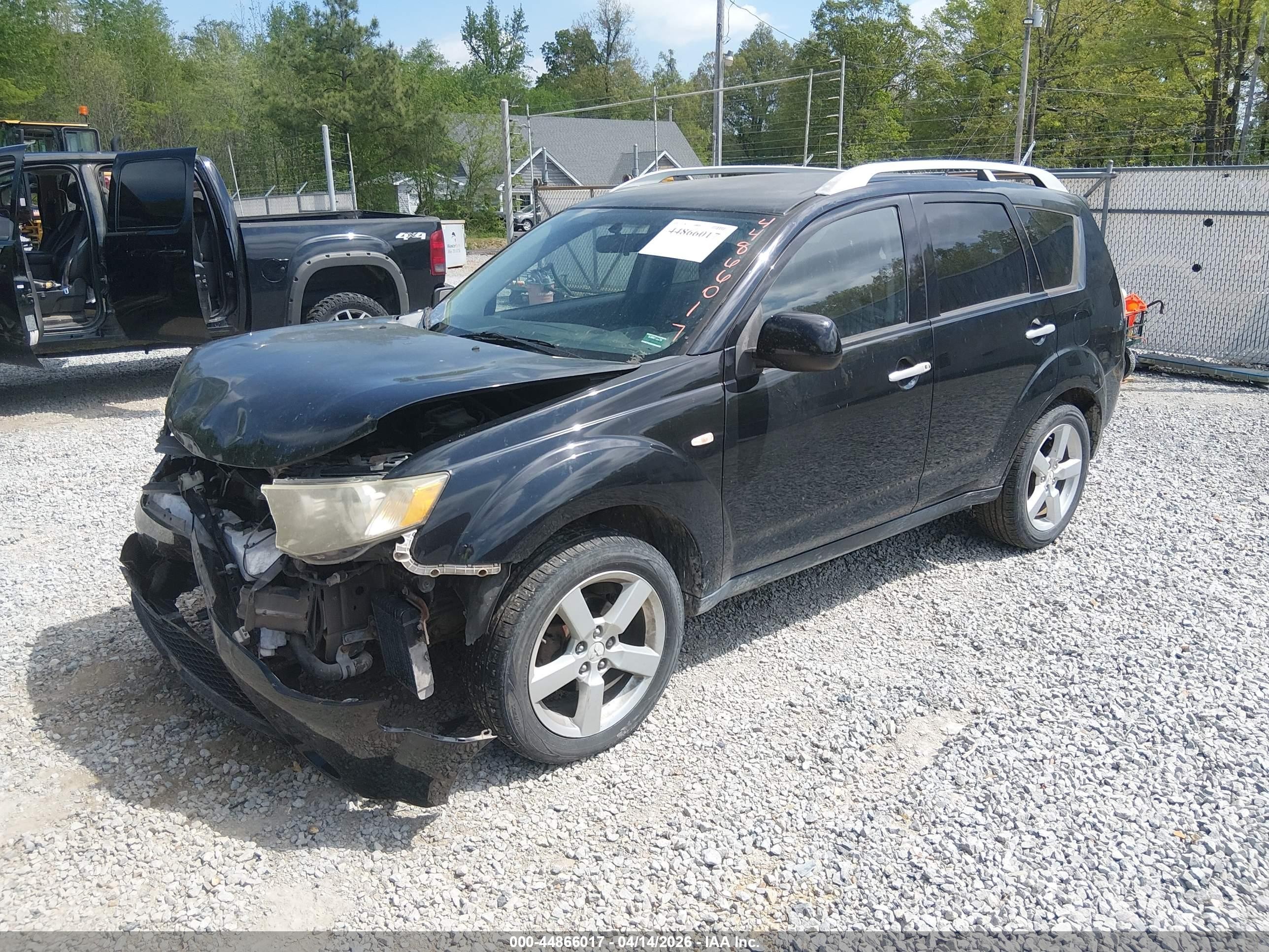 2007 Mitsubishi Outlander Xls Black vin: JA4MT41X67U007950