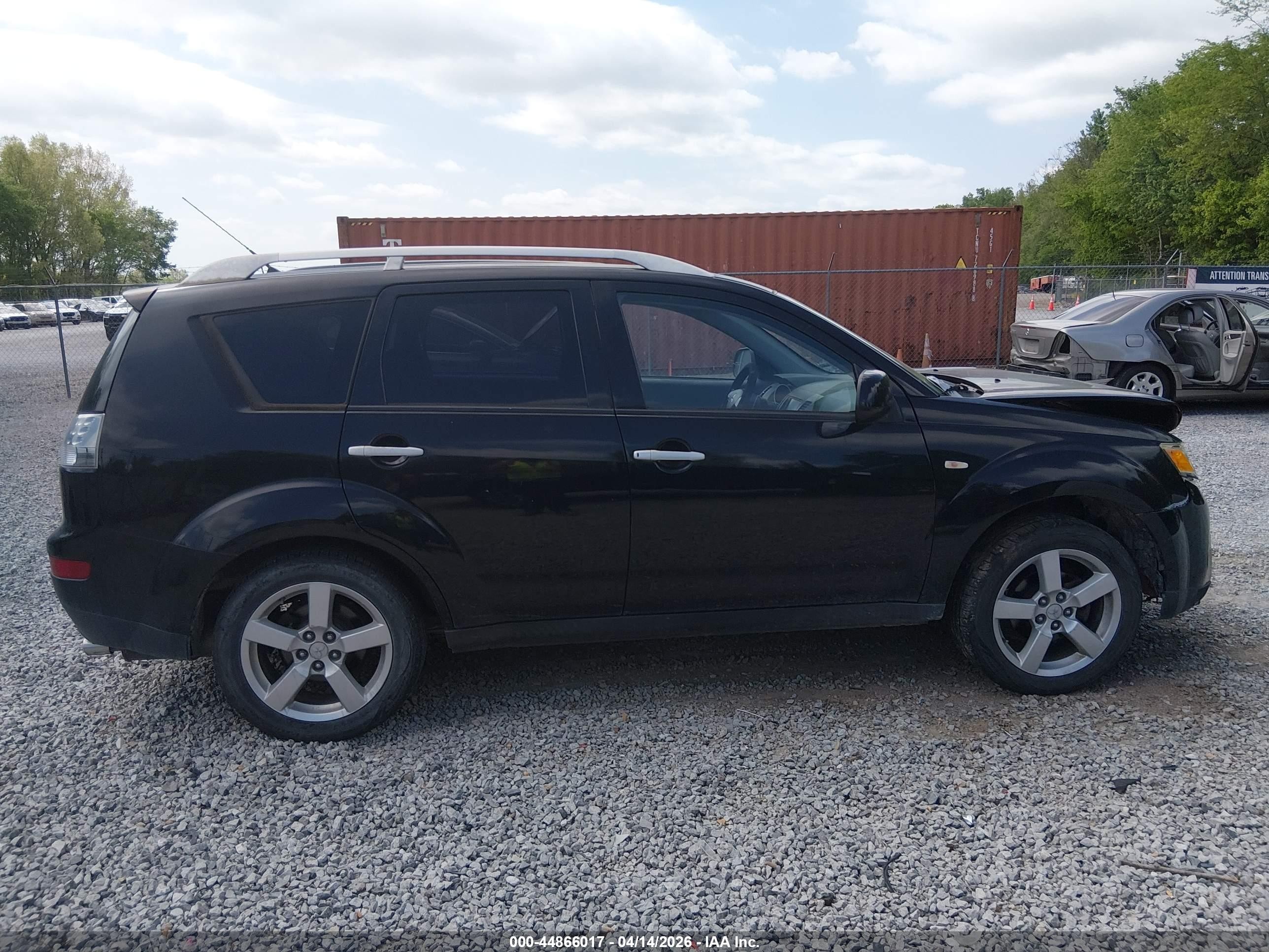 2007 Mitsubishi Outlander Xls Black vin: JA4MT41X67U007950