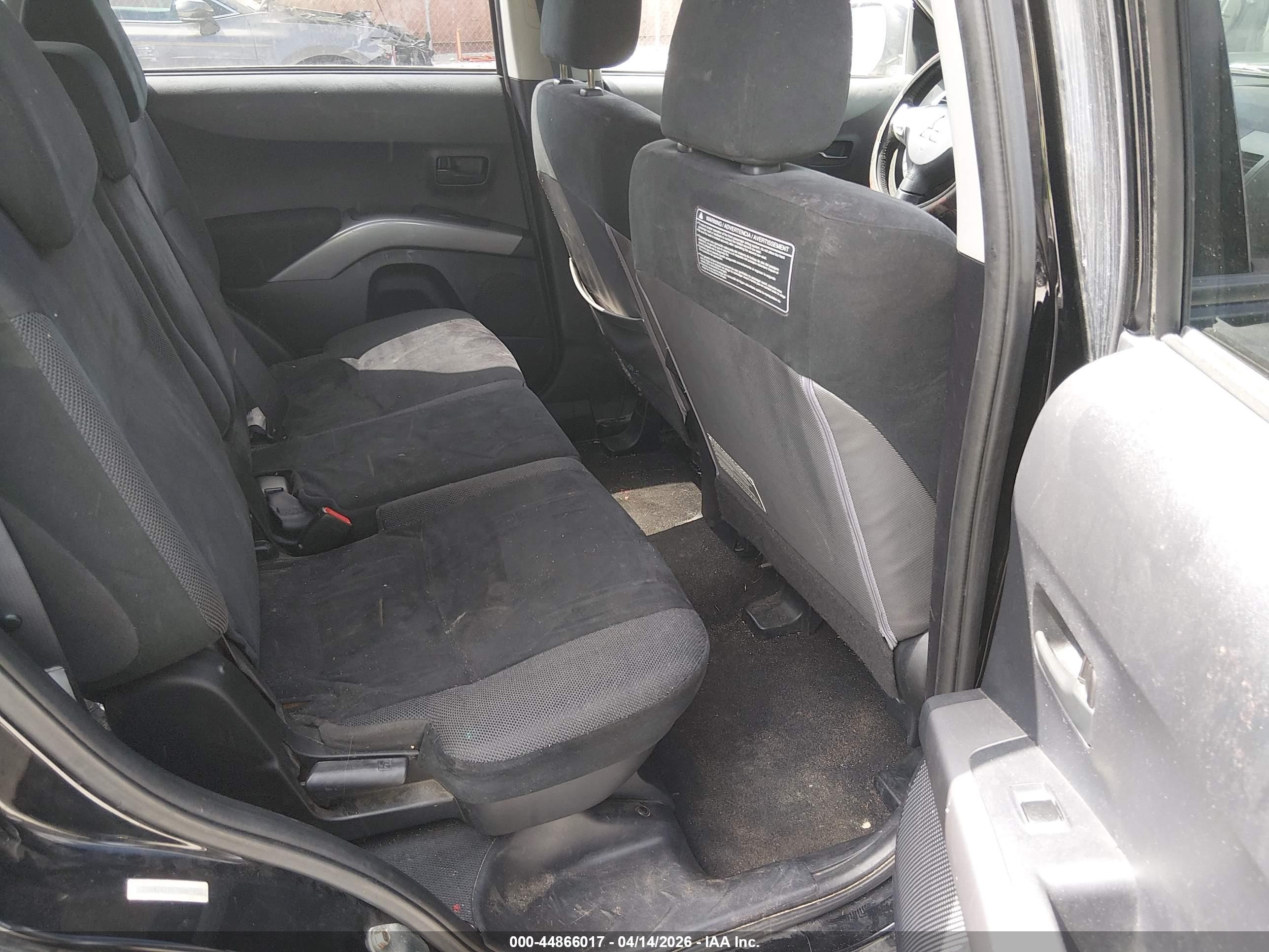 2007 Mitsubishi Outlander Xls Black vin: JA4MT41X67U007950