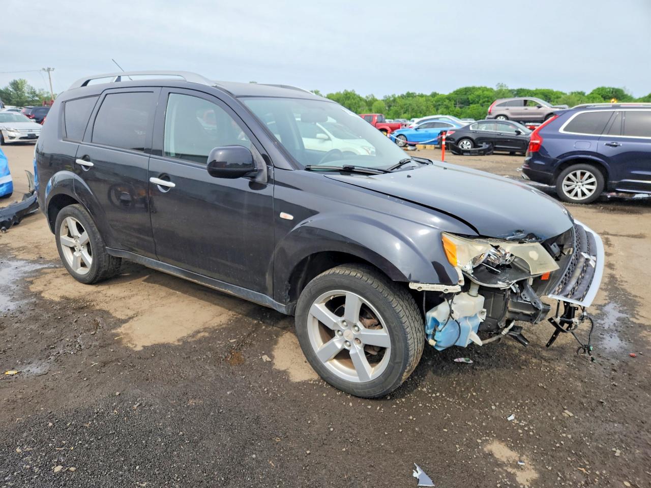 2007 Mitsubishi Outlander Xls Black vin: JA4MT41X67Z008566