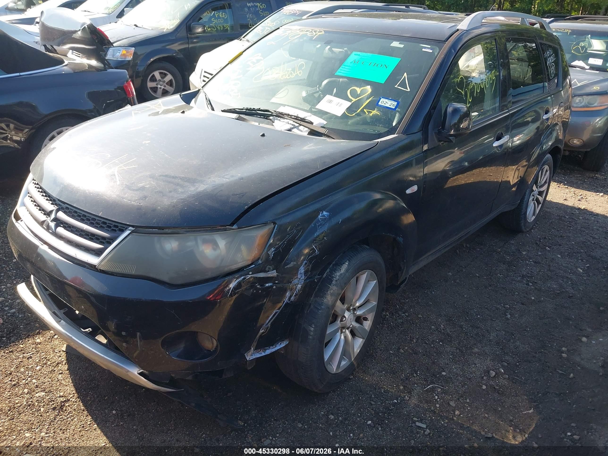 2007 Mitsubishi Outlander Xls Black vin: JA4MT41X87Z000775