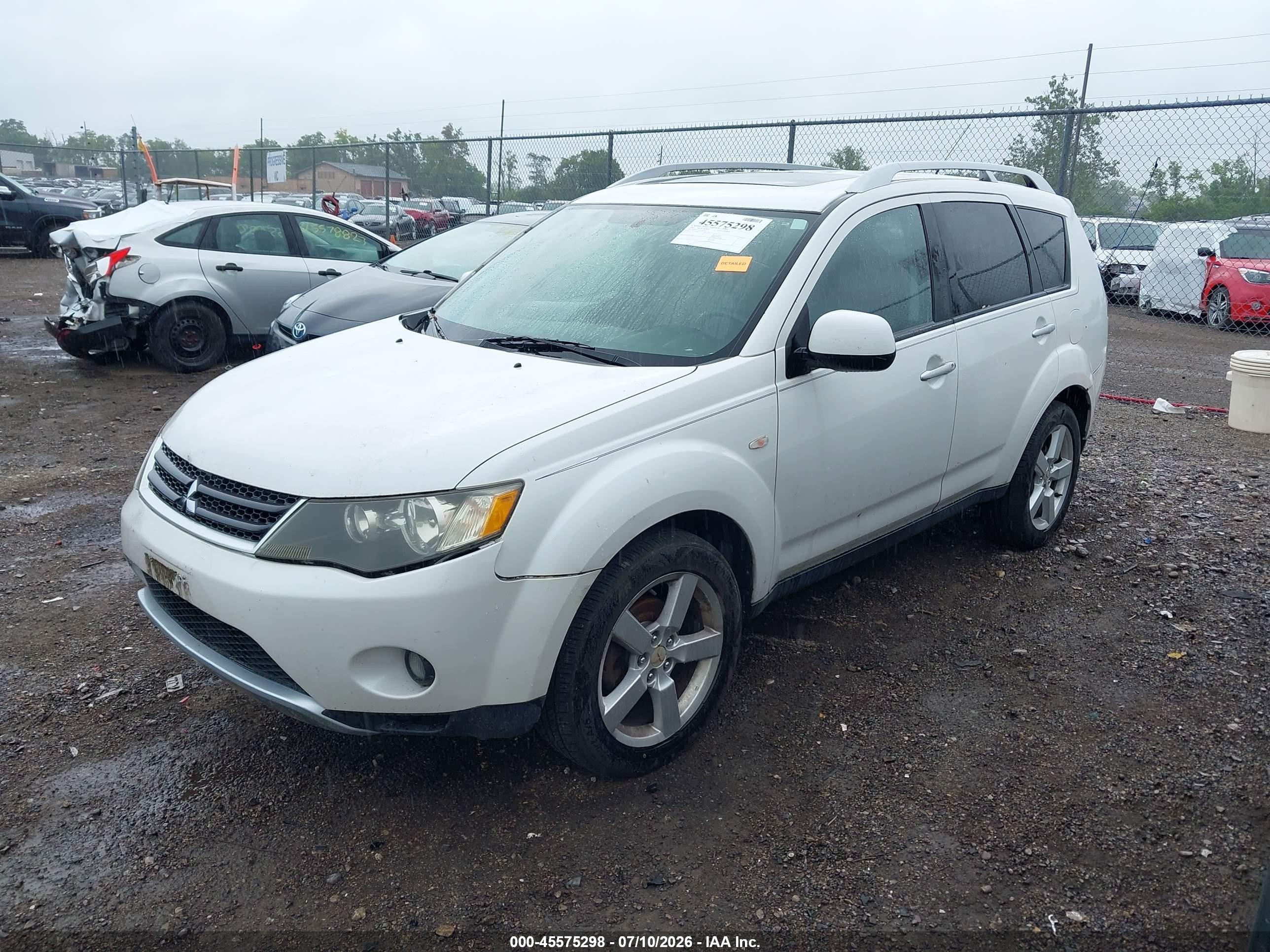 2007 Mitsubishi Outlander Xls White vin: JA4MT41X97Z010635