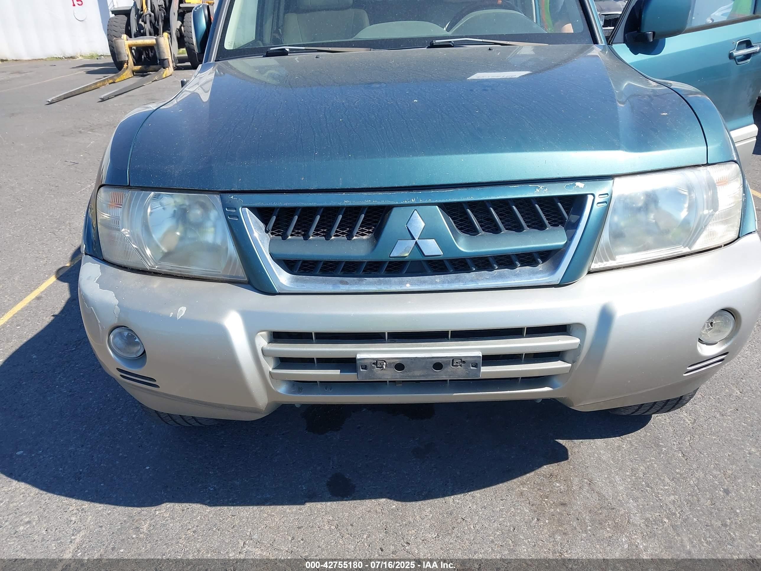 2004 Mitsubishi Montero Xls Зеленый vin: JA4MW51S14J010110