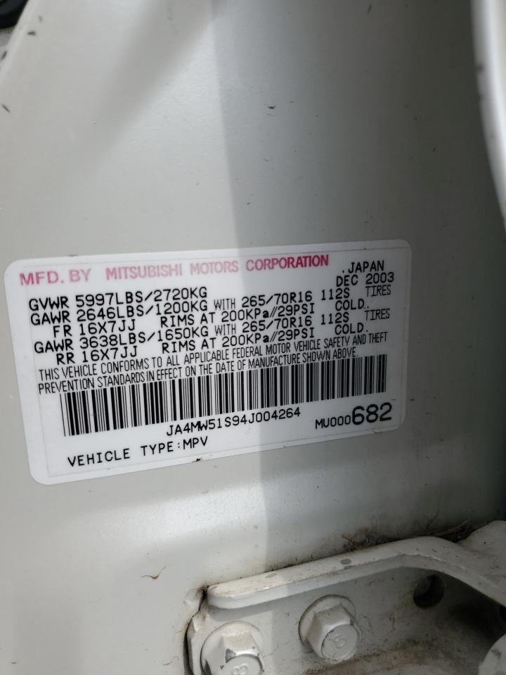 2004 Mitsubishi Montero Limited Белый vin: JA4MW51S94J004264