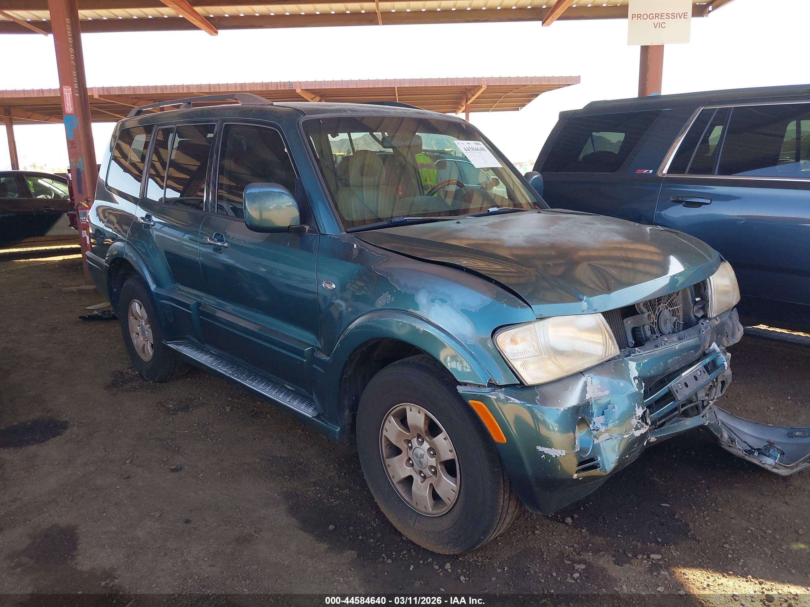 2004 Mitsubishi Montero Xls Зеленый vin: JA4MW51SX4J010171