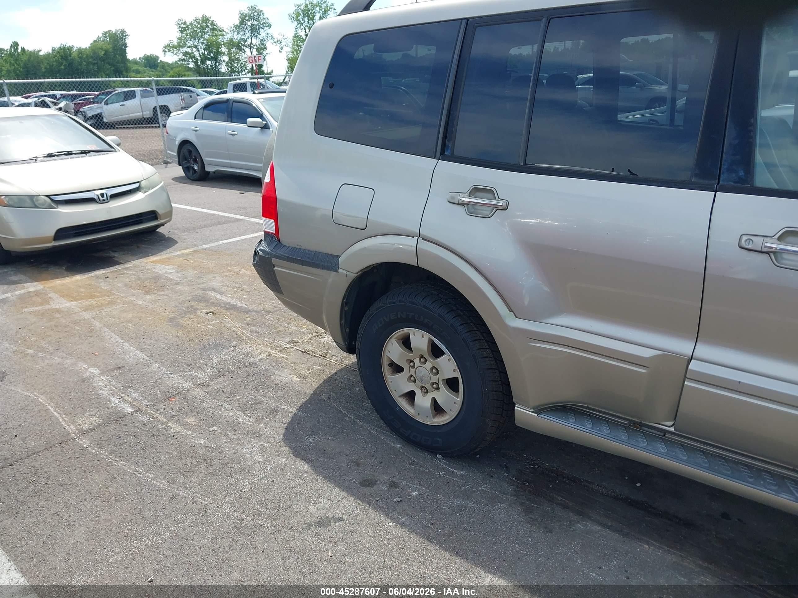 2003 Mitsubishi Montero 20th Anniversary/limited Gold vin: JA4NW51S33J037585