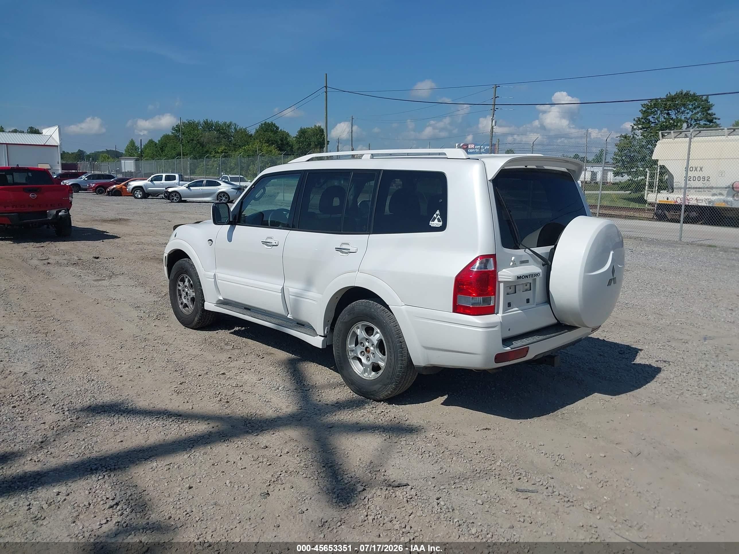 2003 Mitsubishi Montero 20th Anniversary White vin: JA4NW61SX3J038948