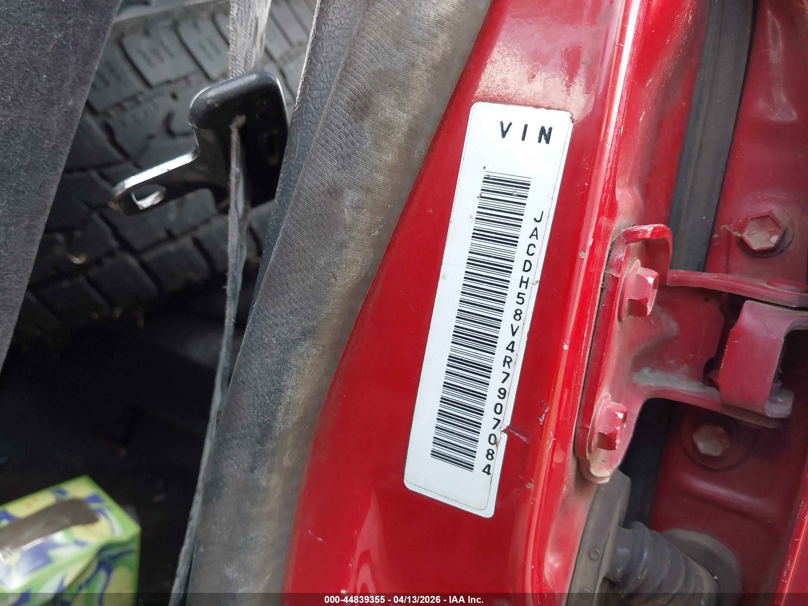1994 Isuzu Trooper S Red vin: JACDH58V4R7907084