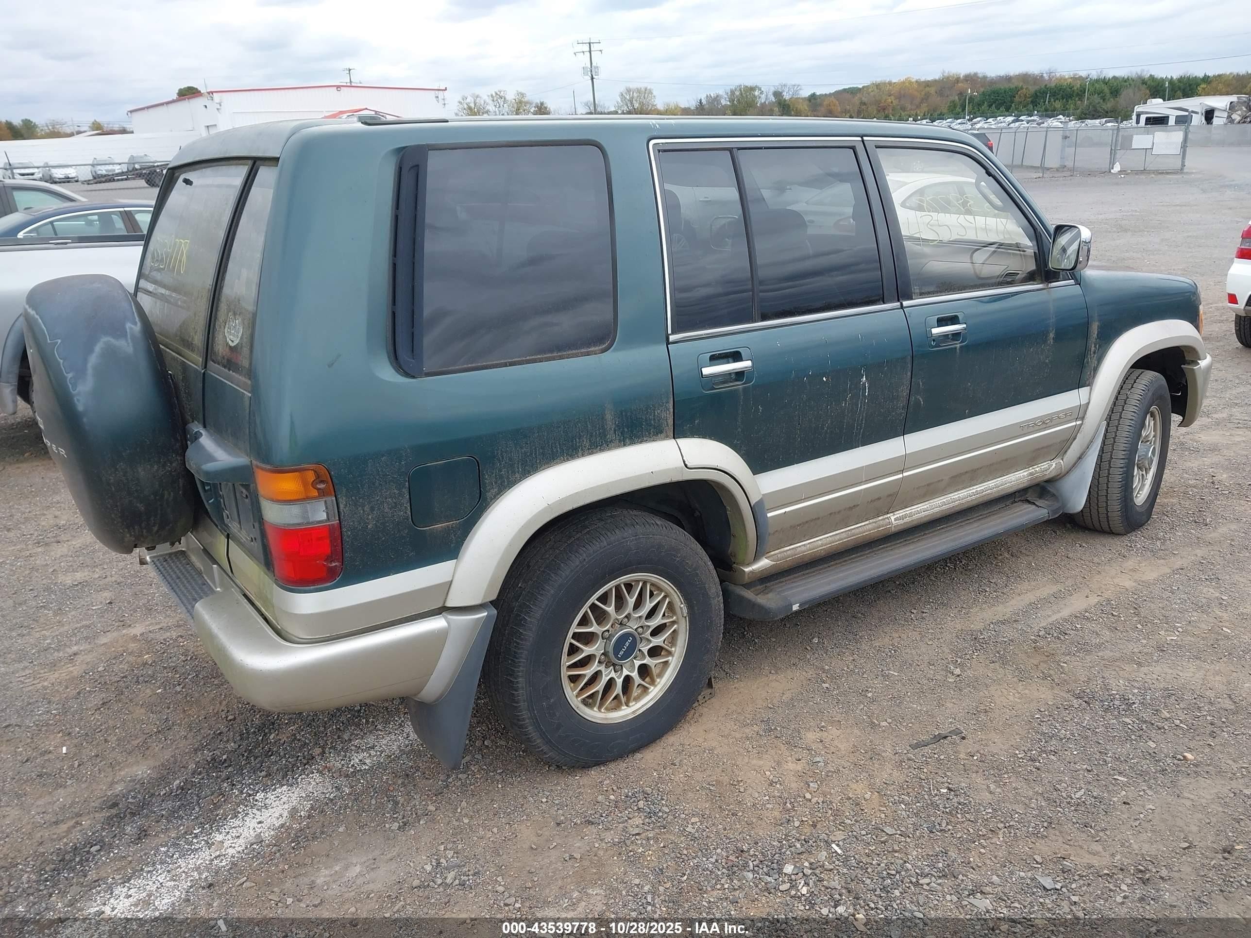 1999 Isuzu Trooper S Green vin: JACDJ58X6X7911026