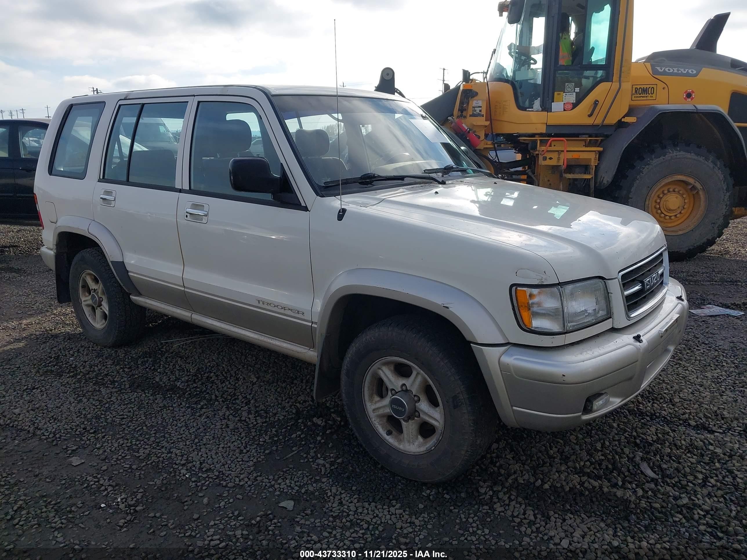 1999 Isuzu Trooper S White vin: JACDJ58X7X7918860