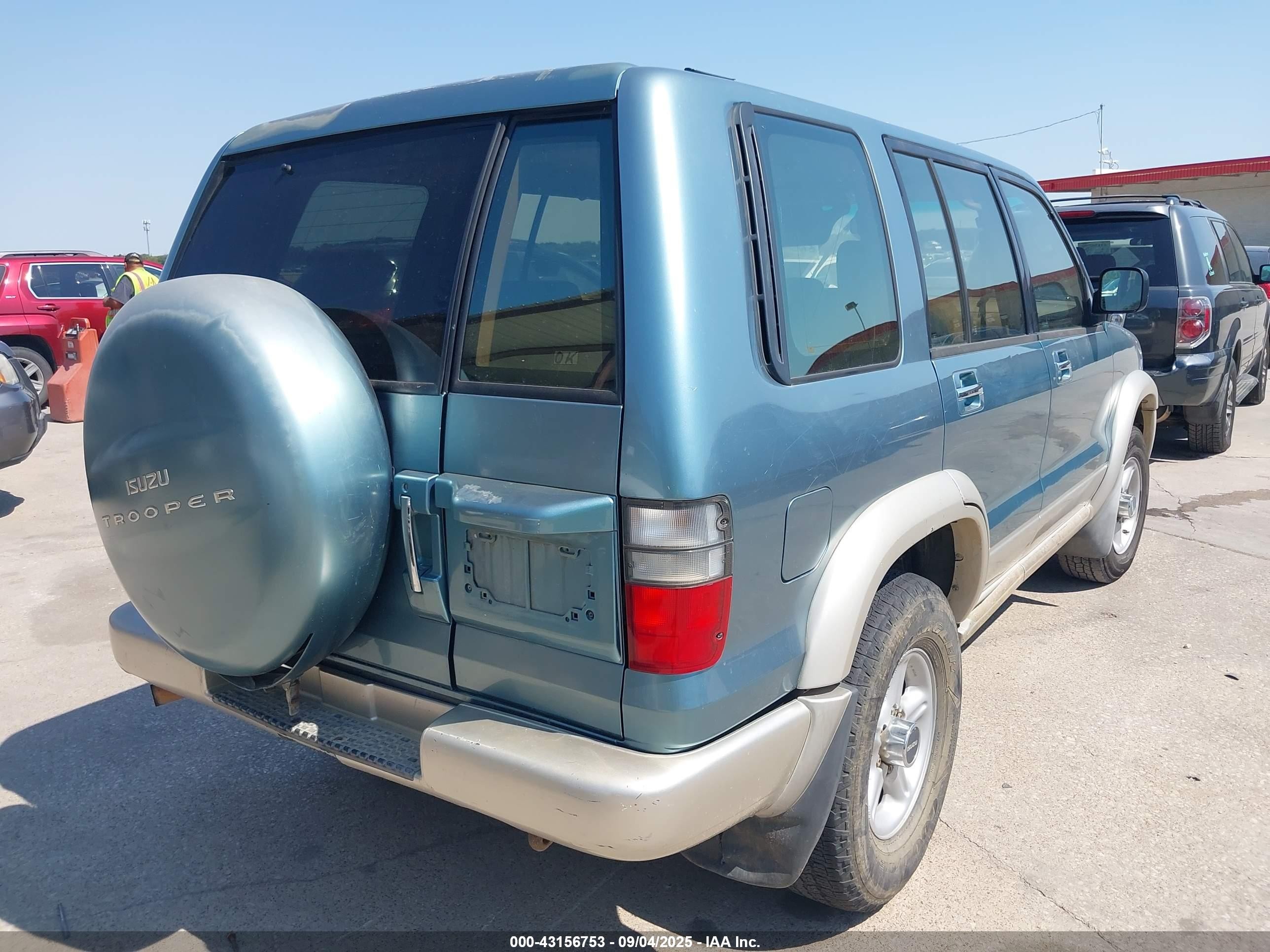2002 Isuzu Trooper Limited/ls/s Blue vin: JACDS58X127J01504