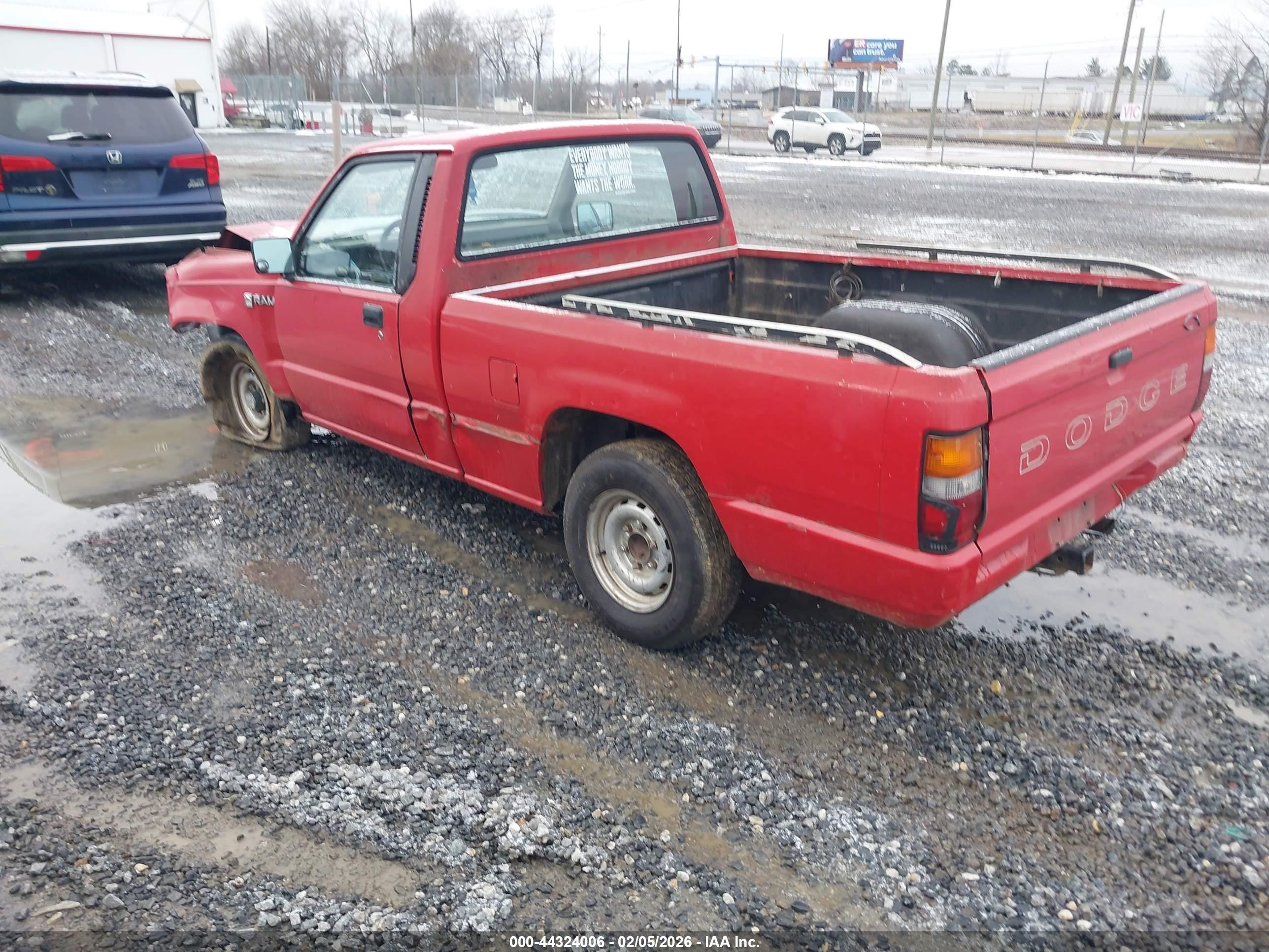 1990 Dodge Ram 50   Red vin: JB7FL24W8LP032461