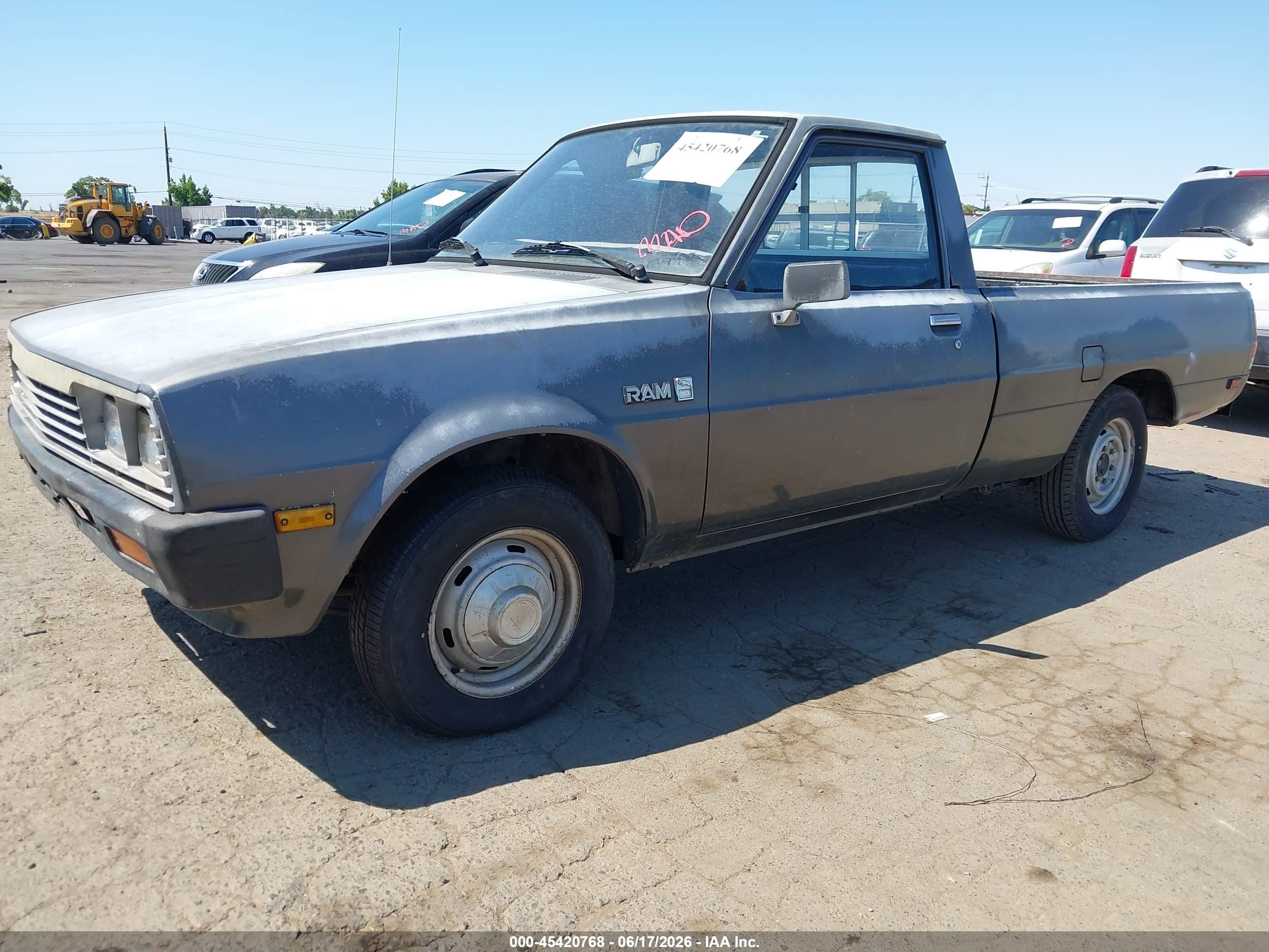 1986 Dodge D50 Custom Gray vin: JB7FP24D4GP107441