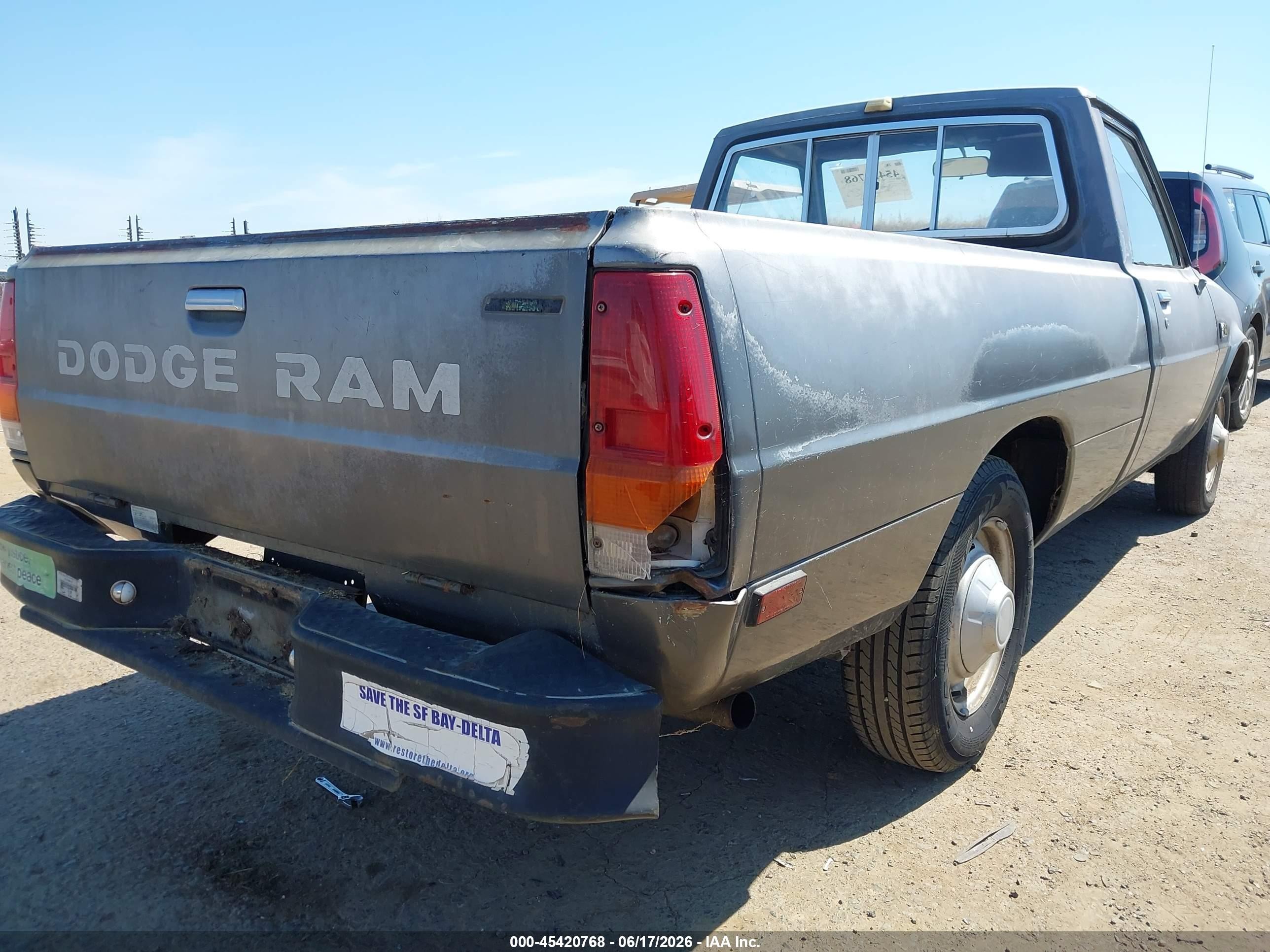1986 Dodge D50 Custom Gray vin: JB7FP24D4GP107441